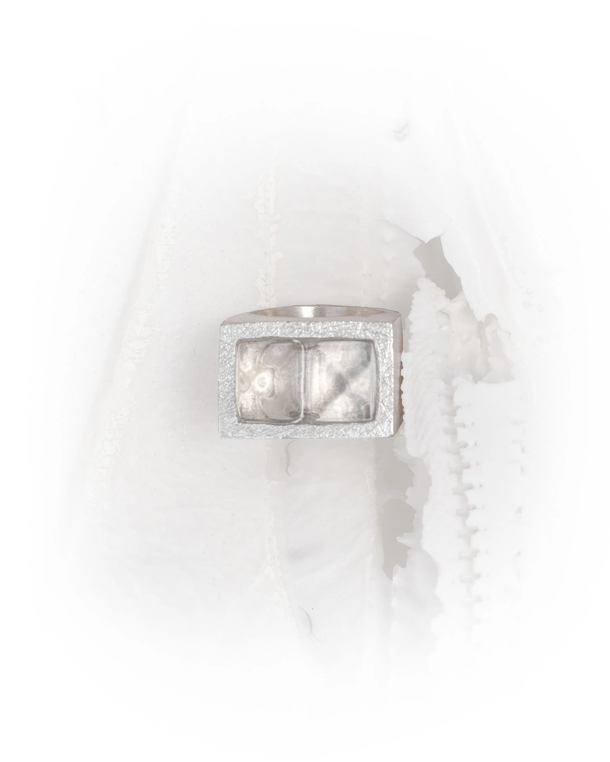 925 Silver Block Ring - Image 3