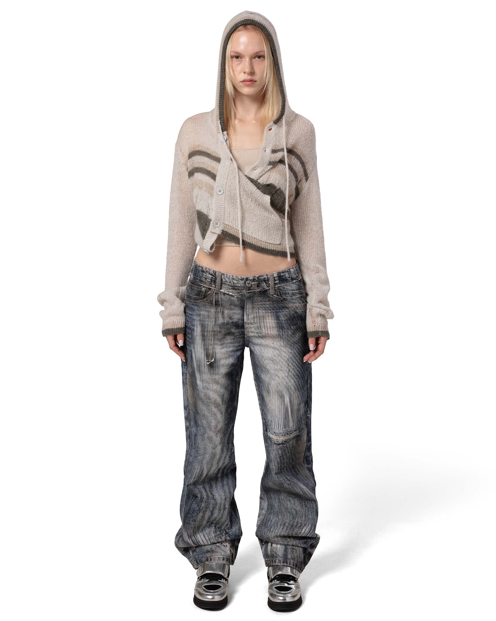 Beige Hooded Cardigan - Image 8