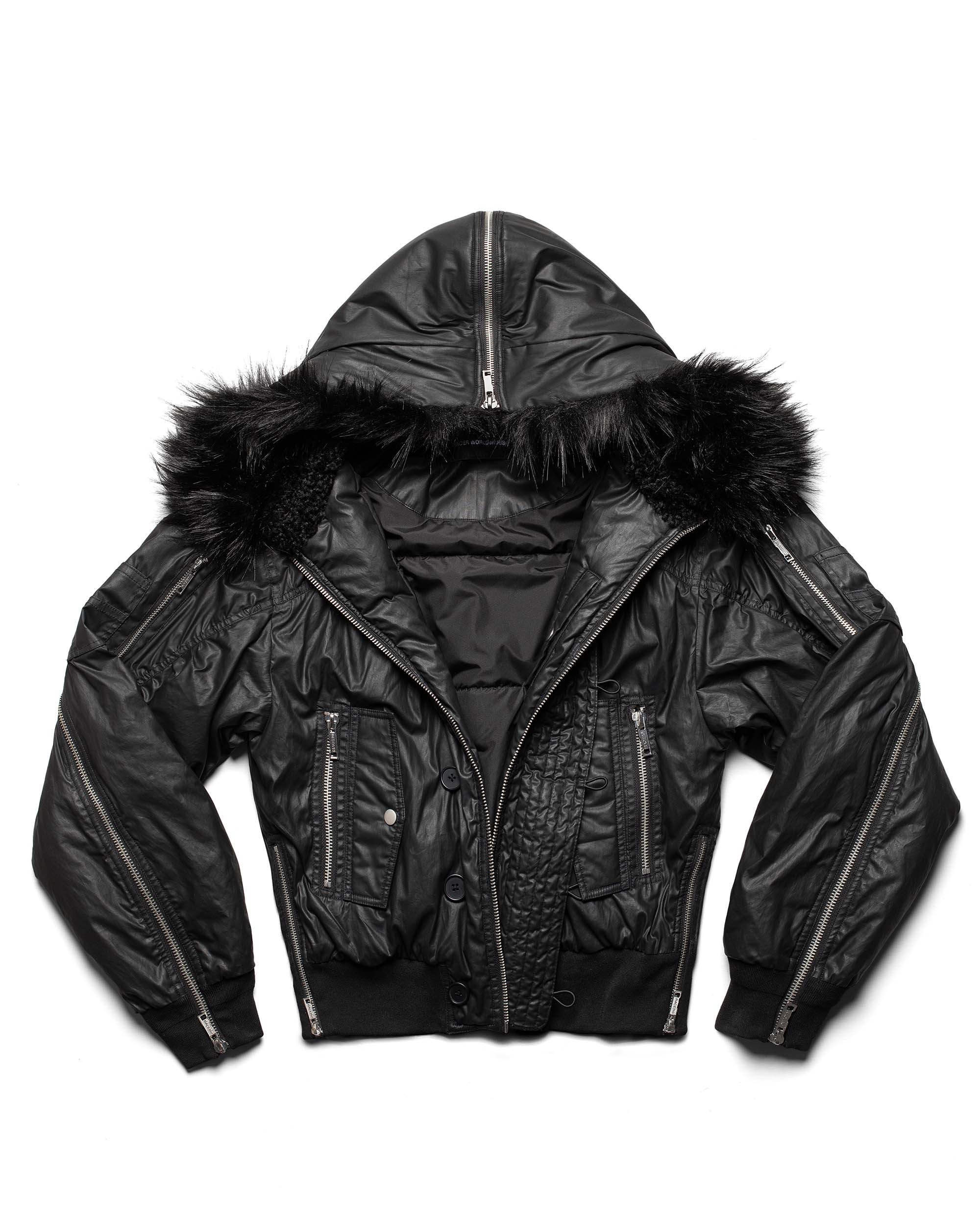 Black Waxed Aviator Bomber - Image 11