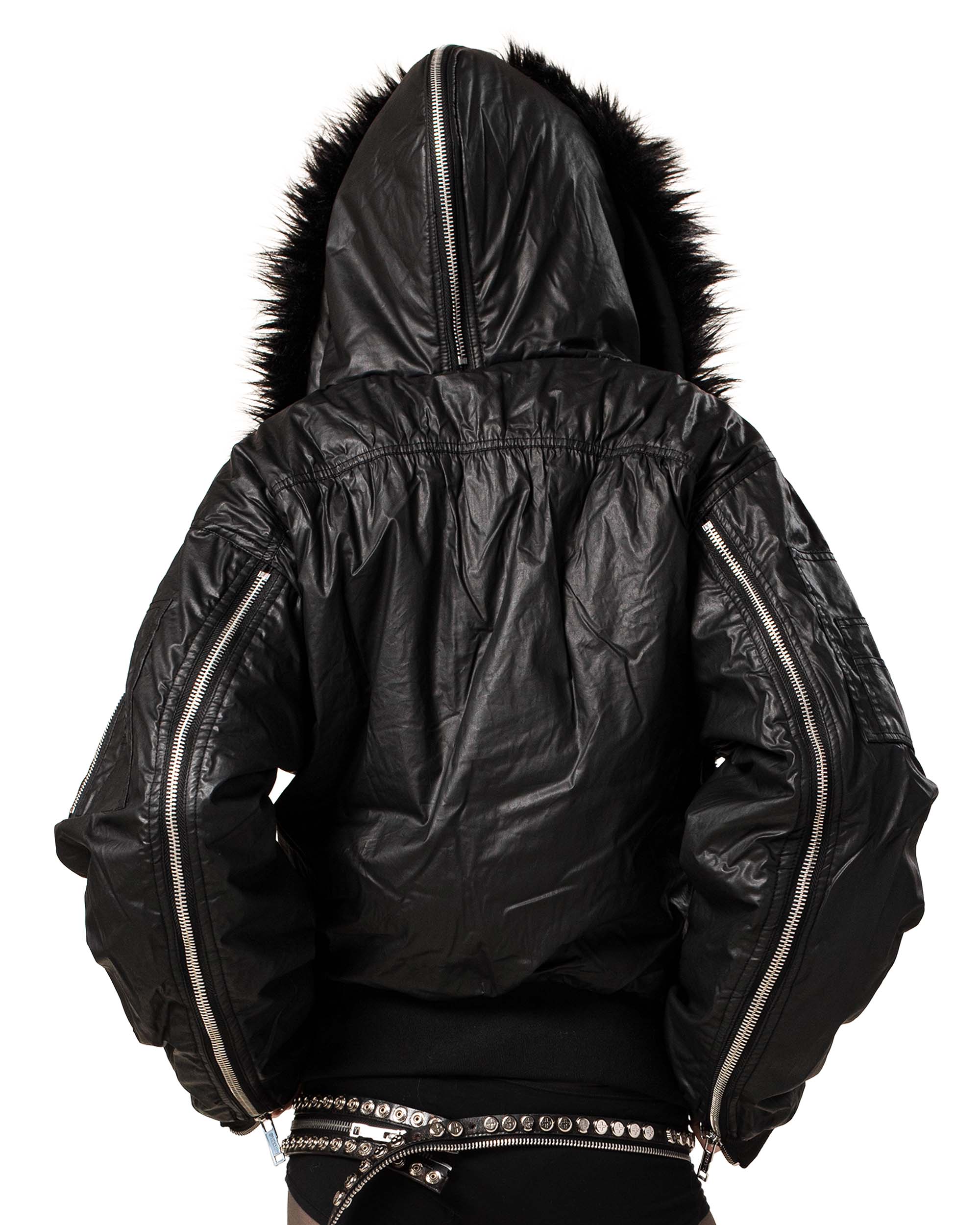 Black Waxed Aviator Bomber - Image 3