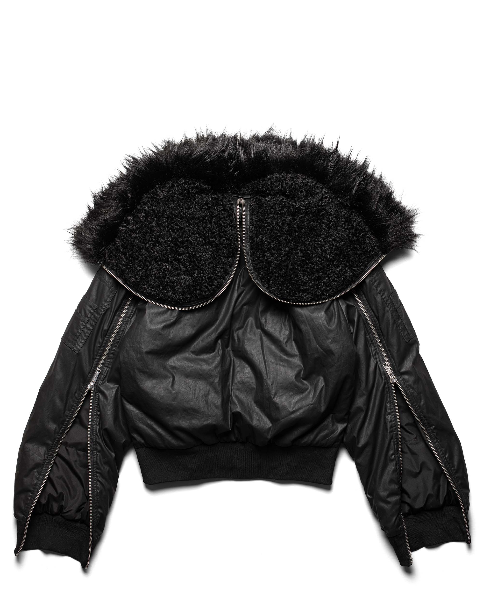 Black Waxed Aviator Bomber - Image 5