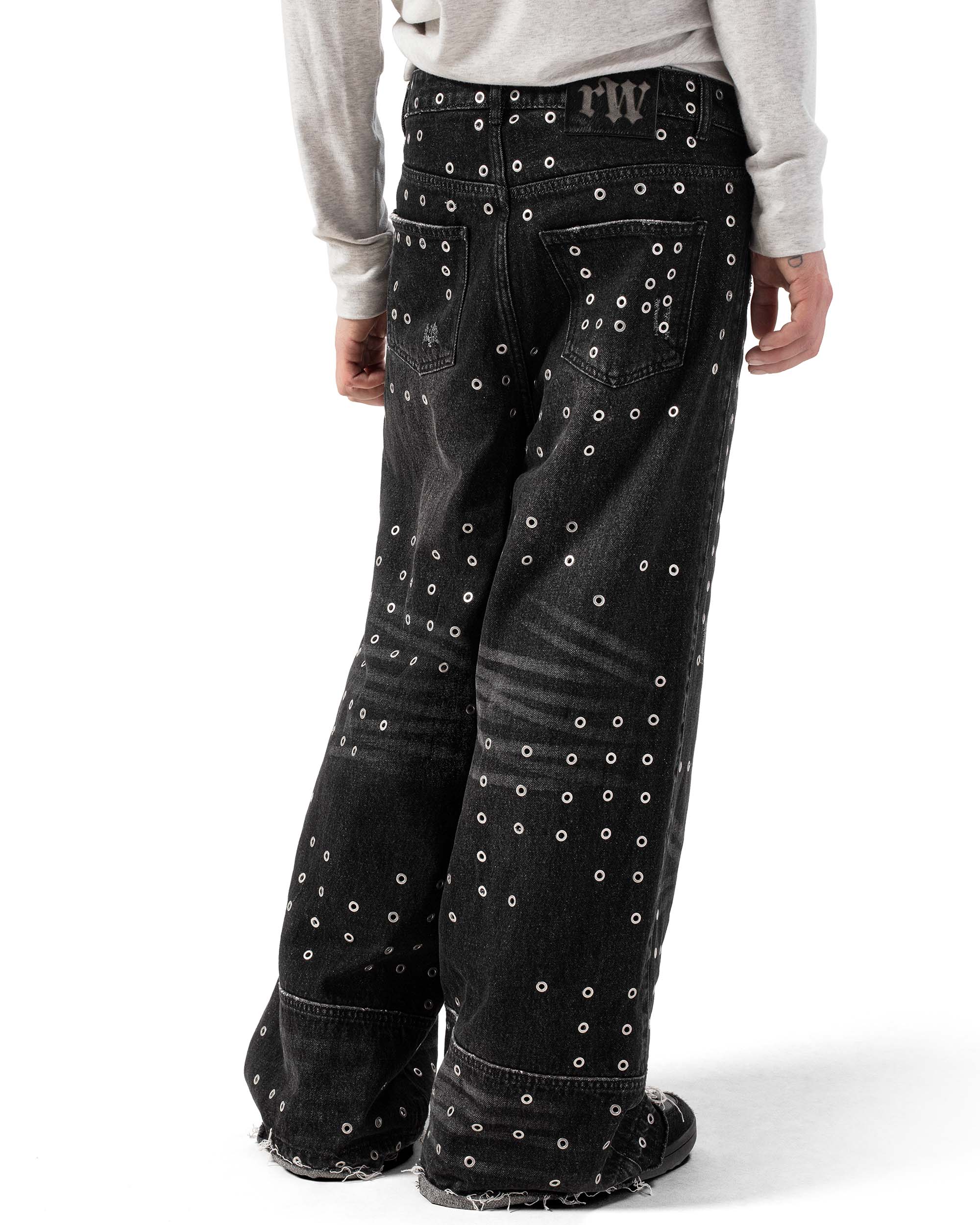 Black Eyelet Denim - Image 3