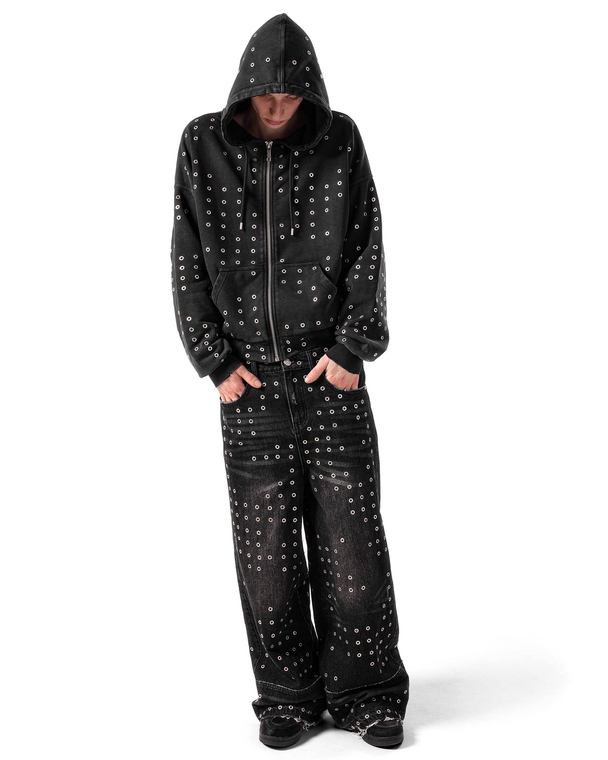 Black Eyelet Denim - Image 4
