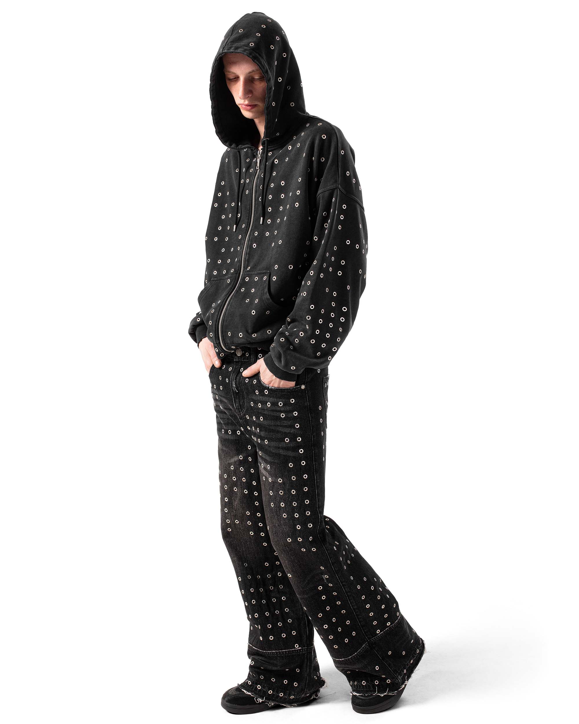 Black Eyelet Denim - Image 5