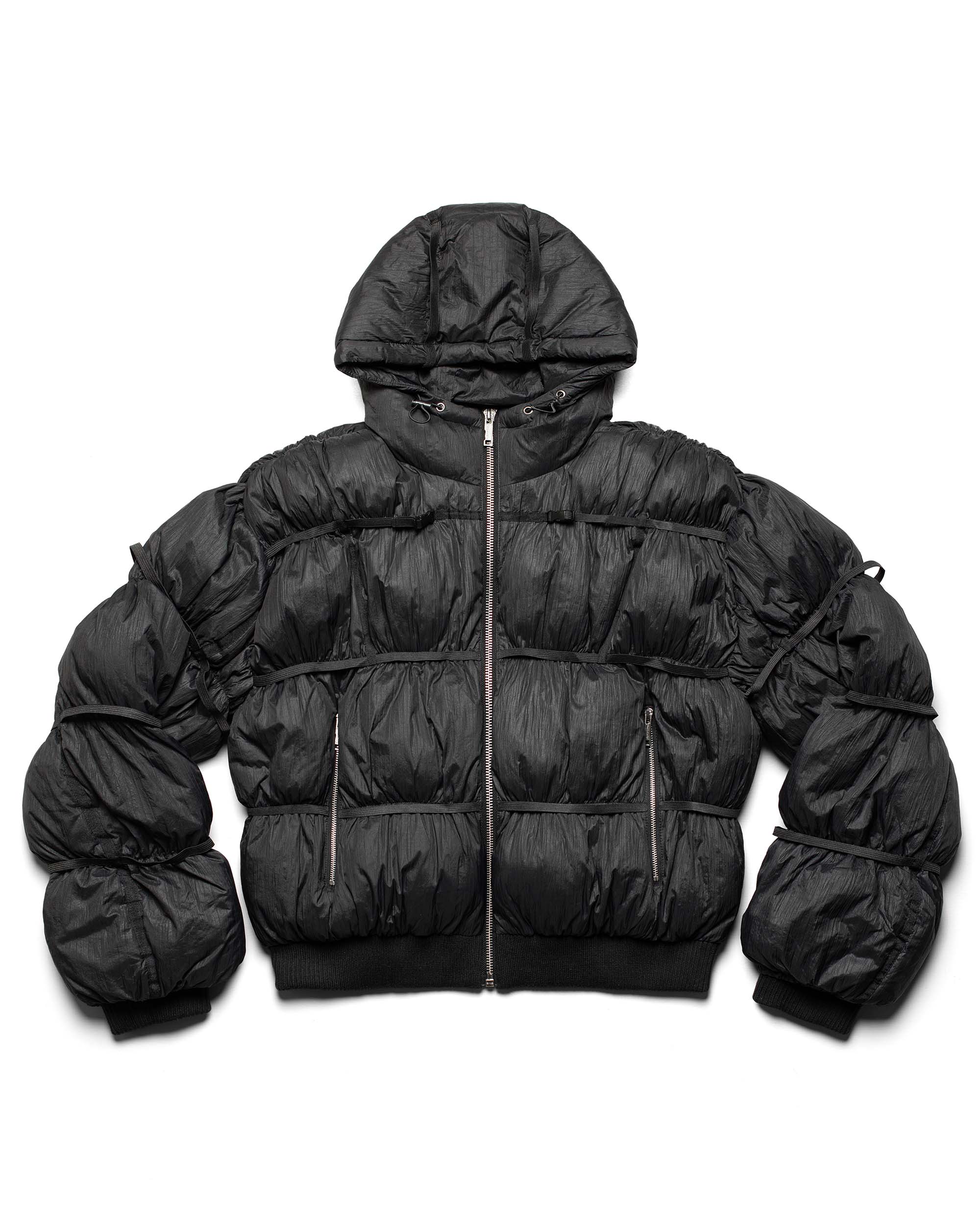 Black Puffer Jacket X - Image 2