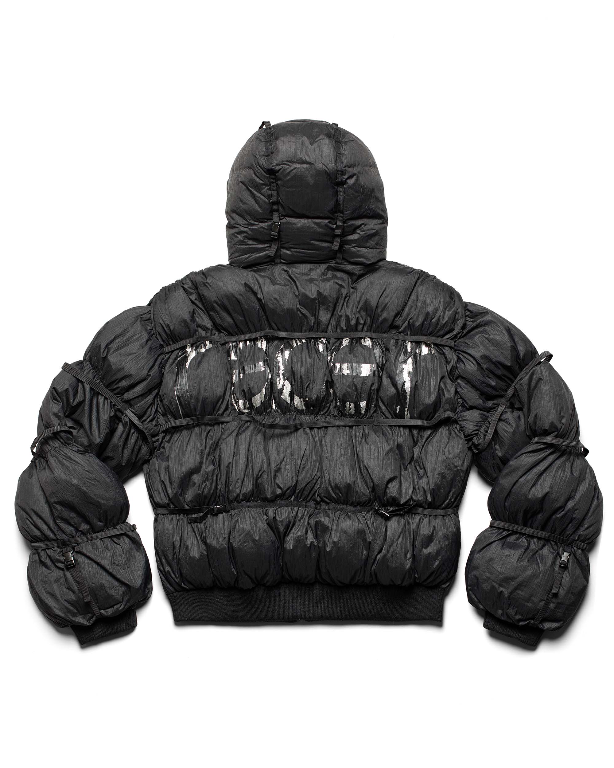 Black Puffer Jacket X - Image 8