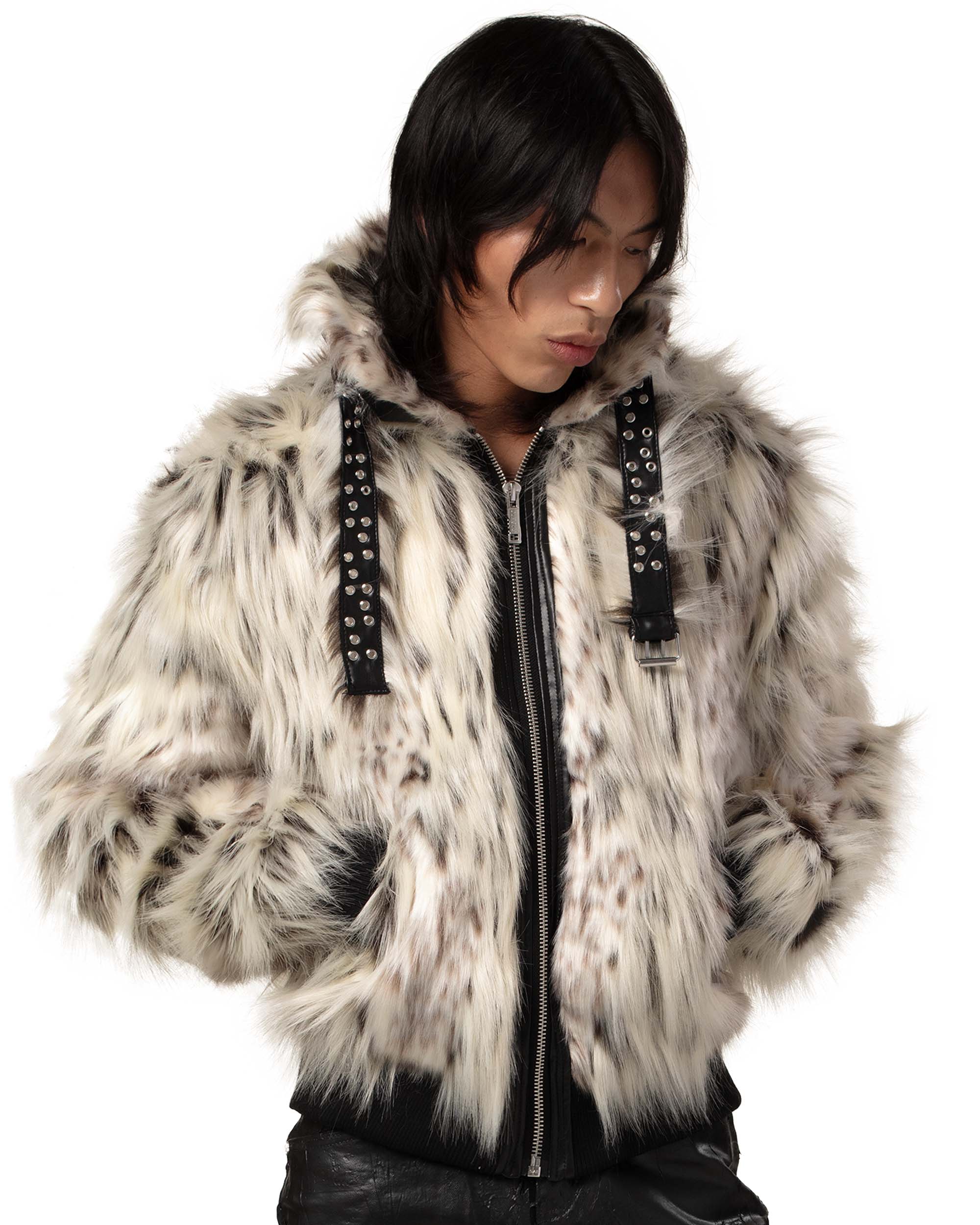 Snow Lynx Fur Bomber - Image 2