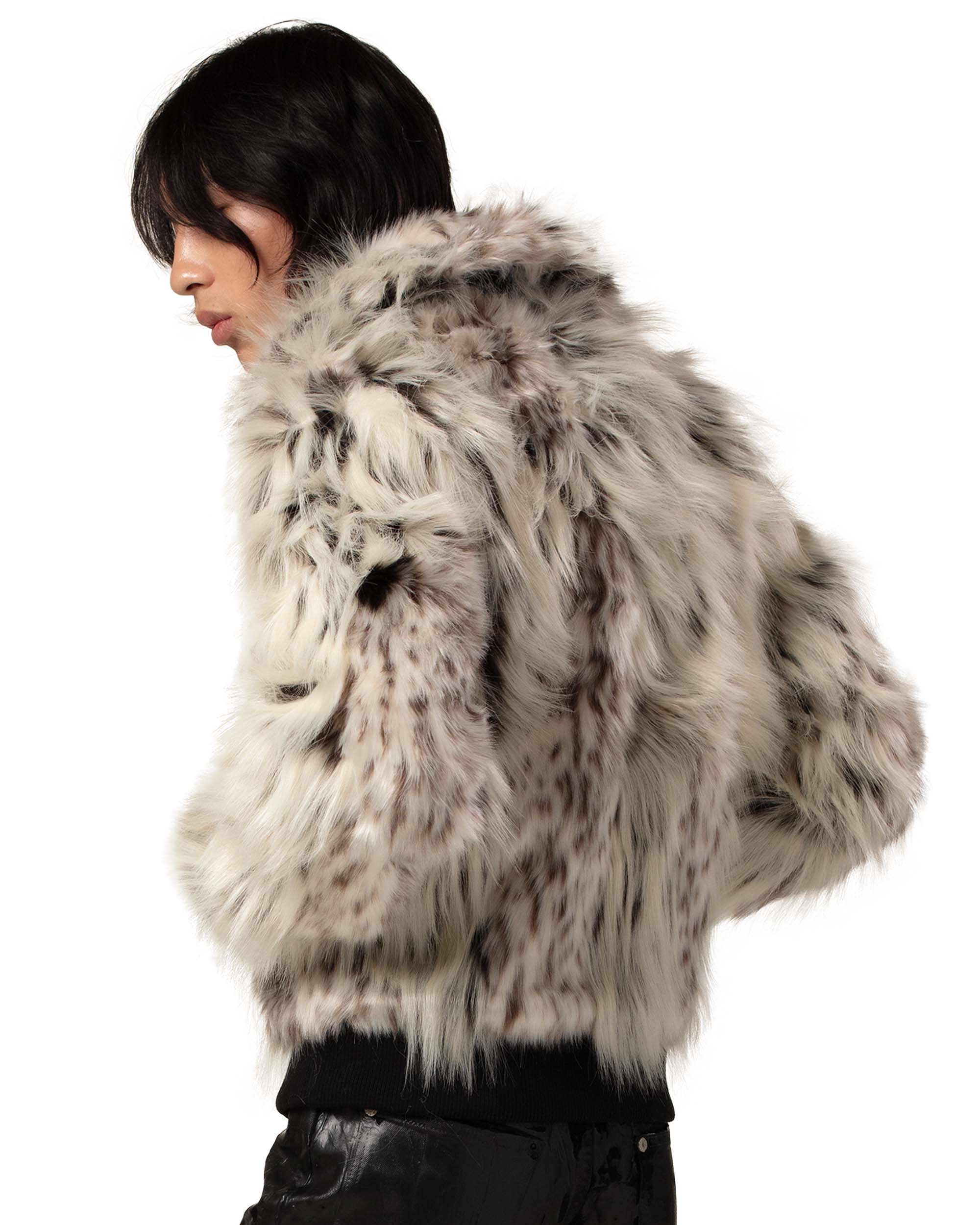 Snow Lynx Fur Bomber - Image 7