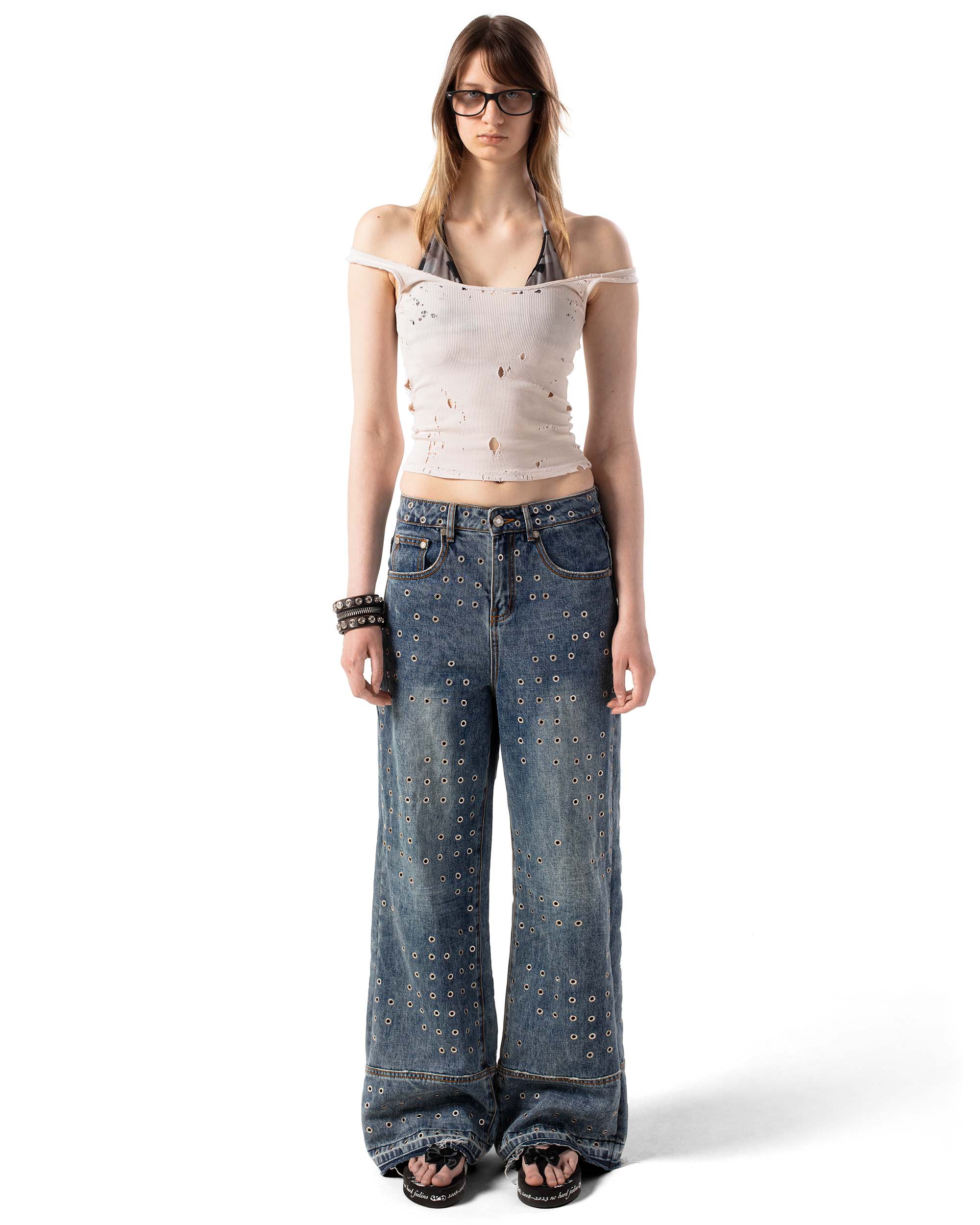Blue Eyelet Denim - Image 3