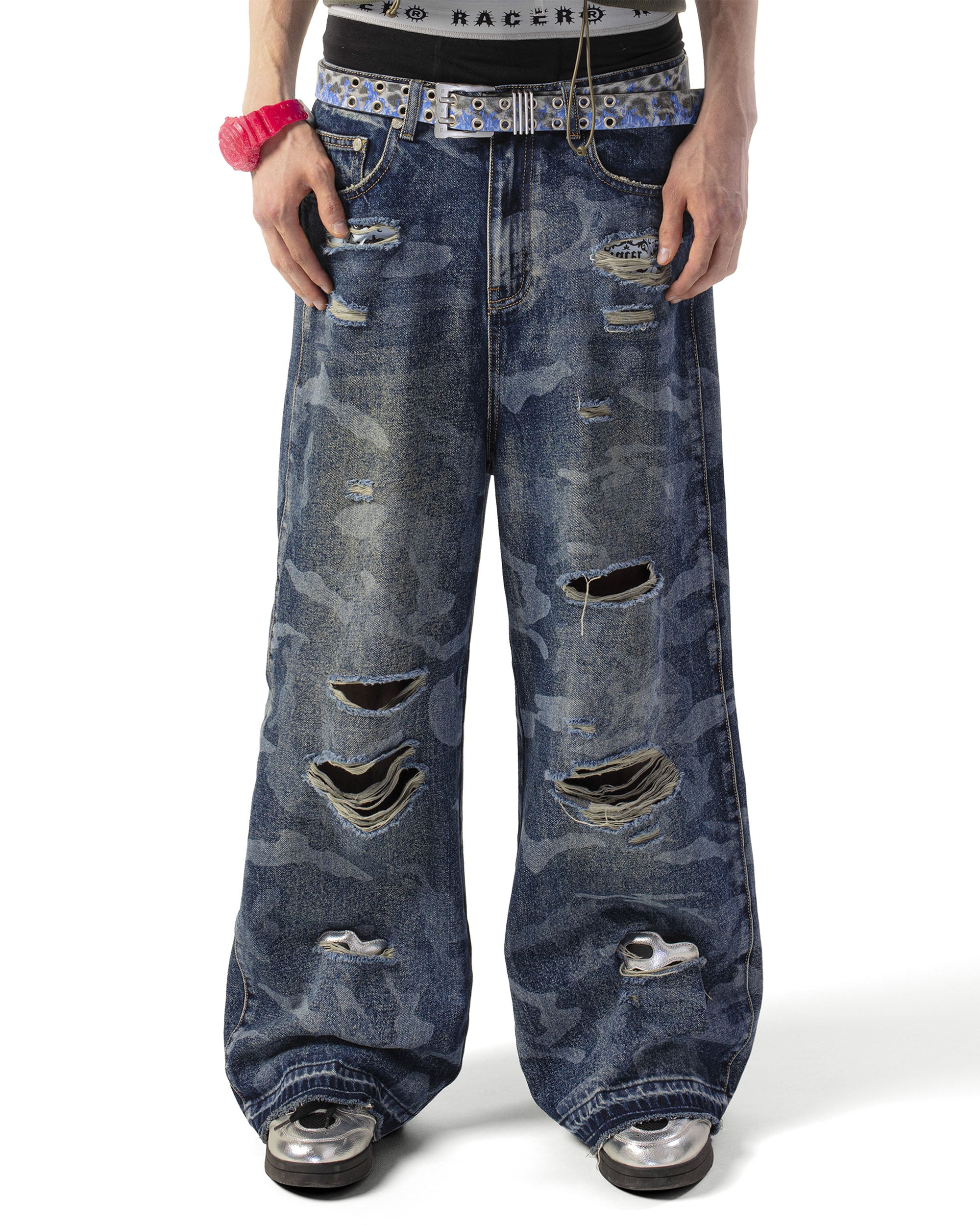 Blue Camo Engraved Denim - Image 2