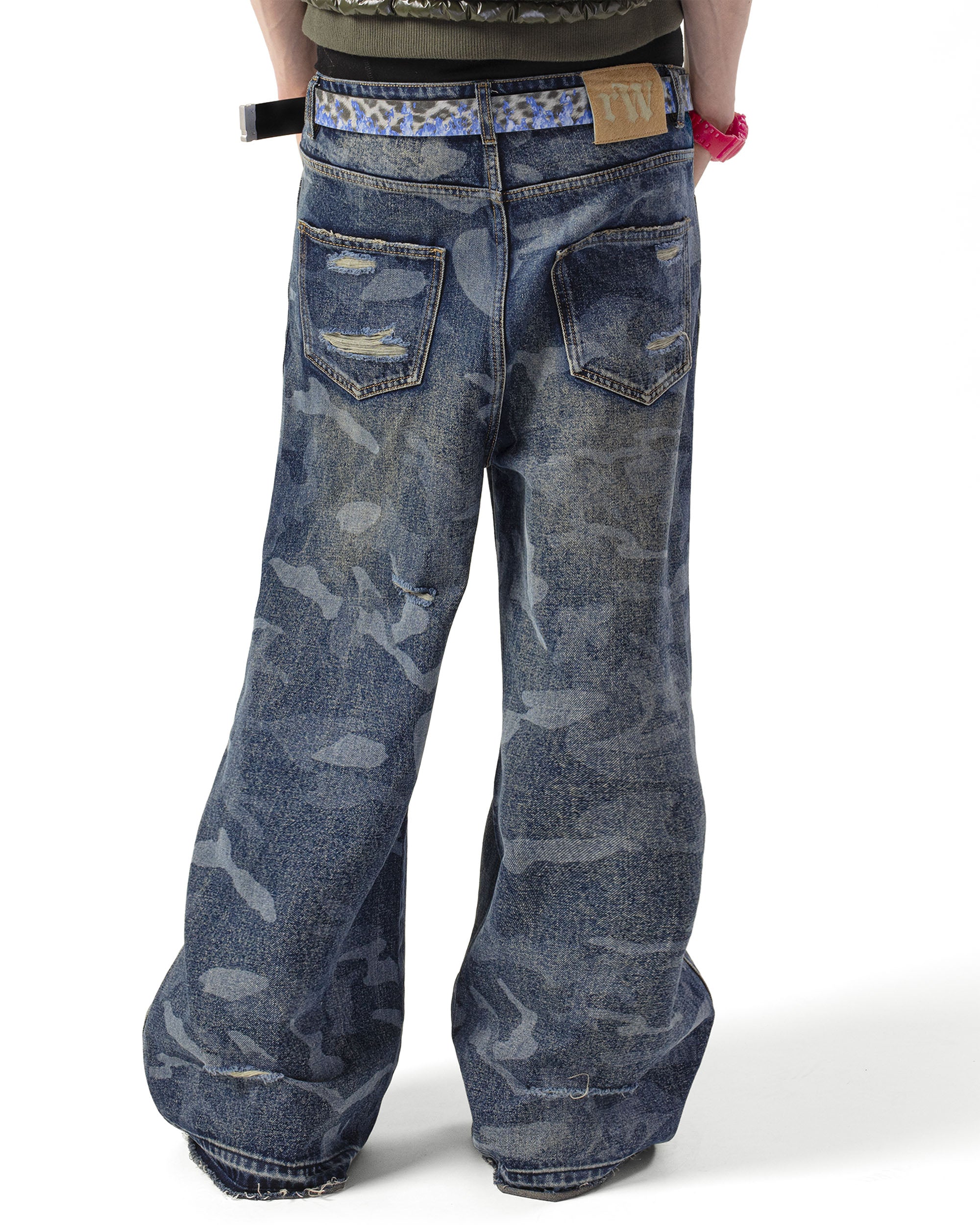 Blue Camo Engraved Denim - Image 3