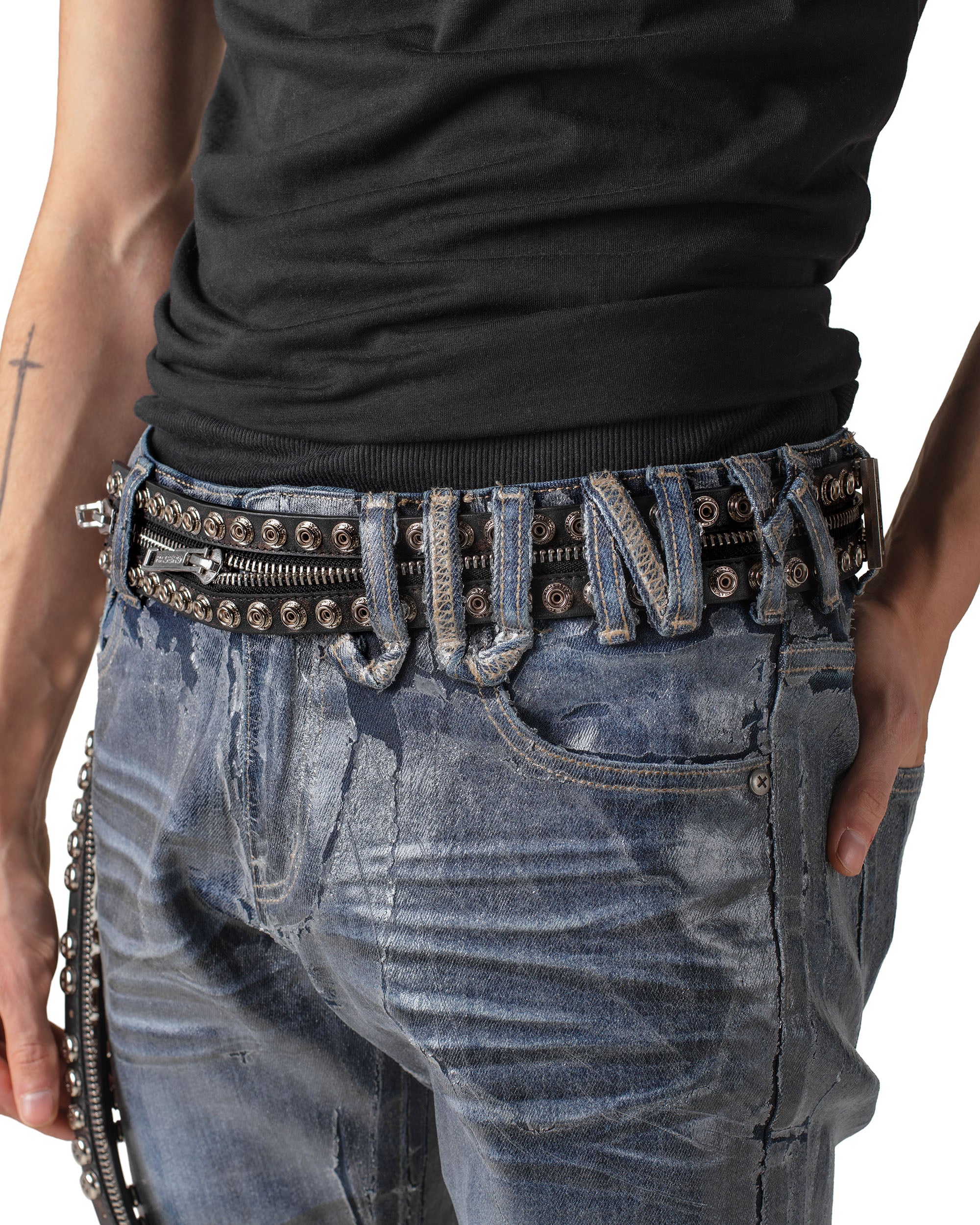 Waxed Slim Gloss Denim - Image 2