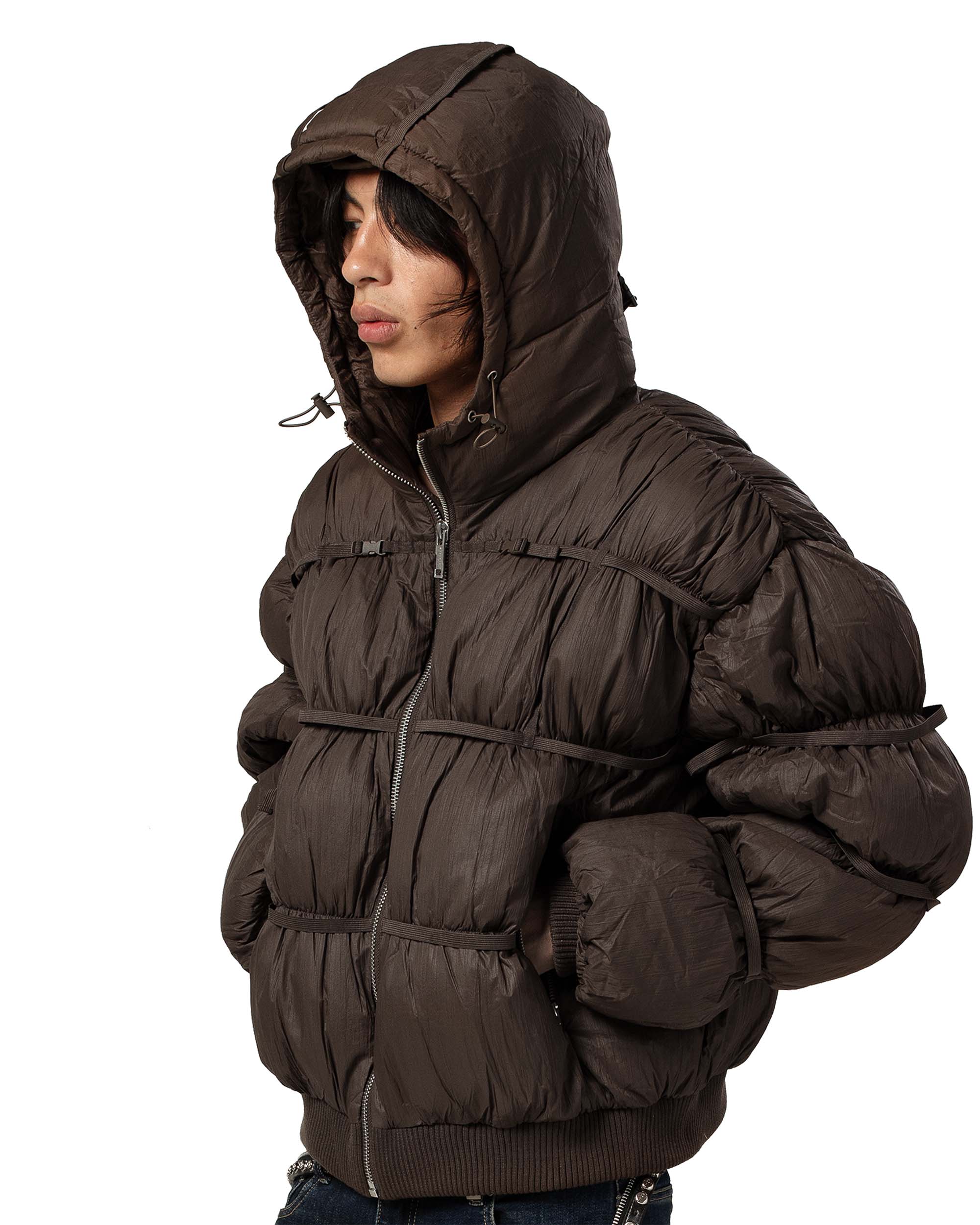 Brown Puffer Jacket X - Image 3