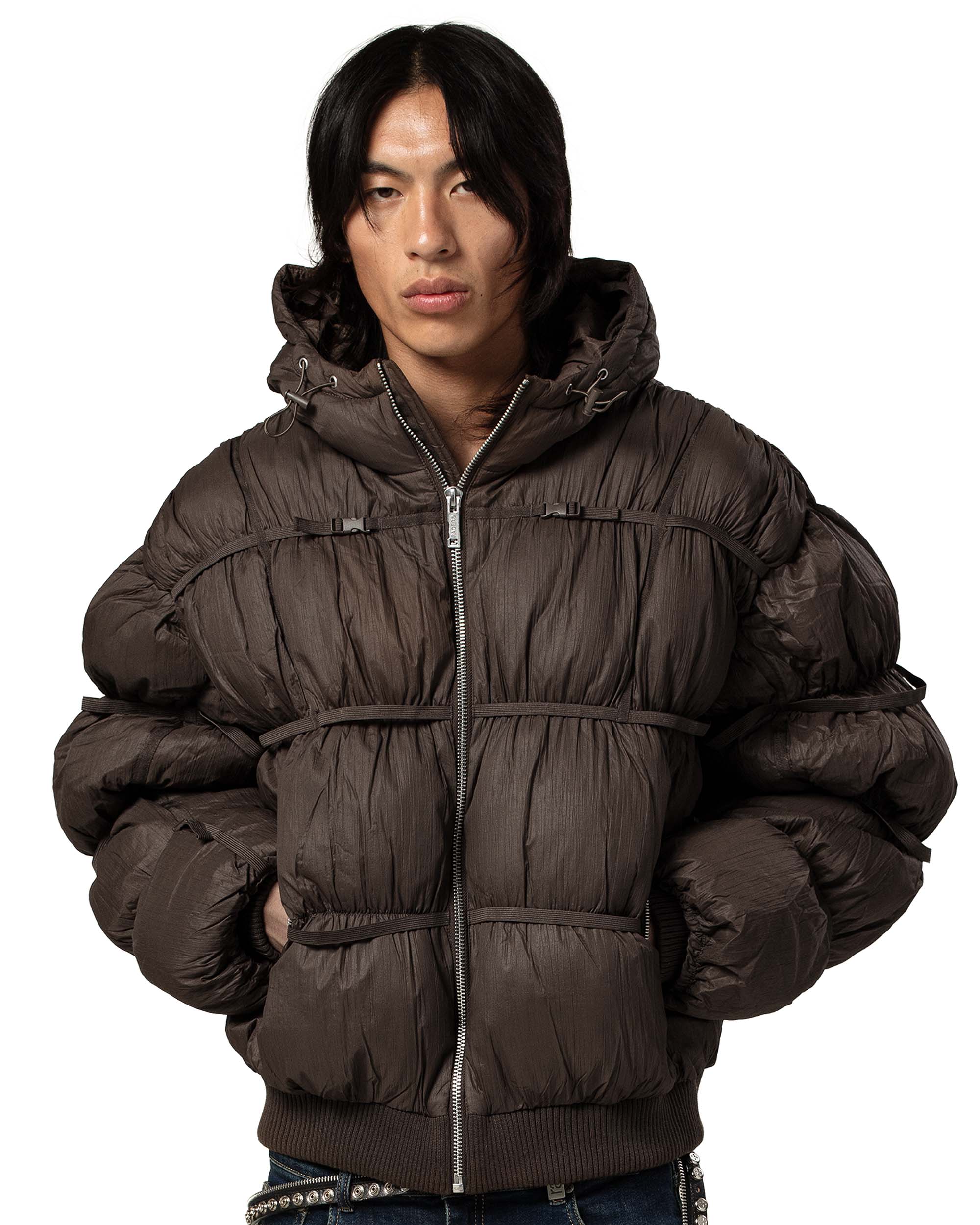 Brown Puffer Jacket X - Image 8