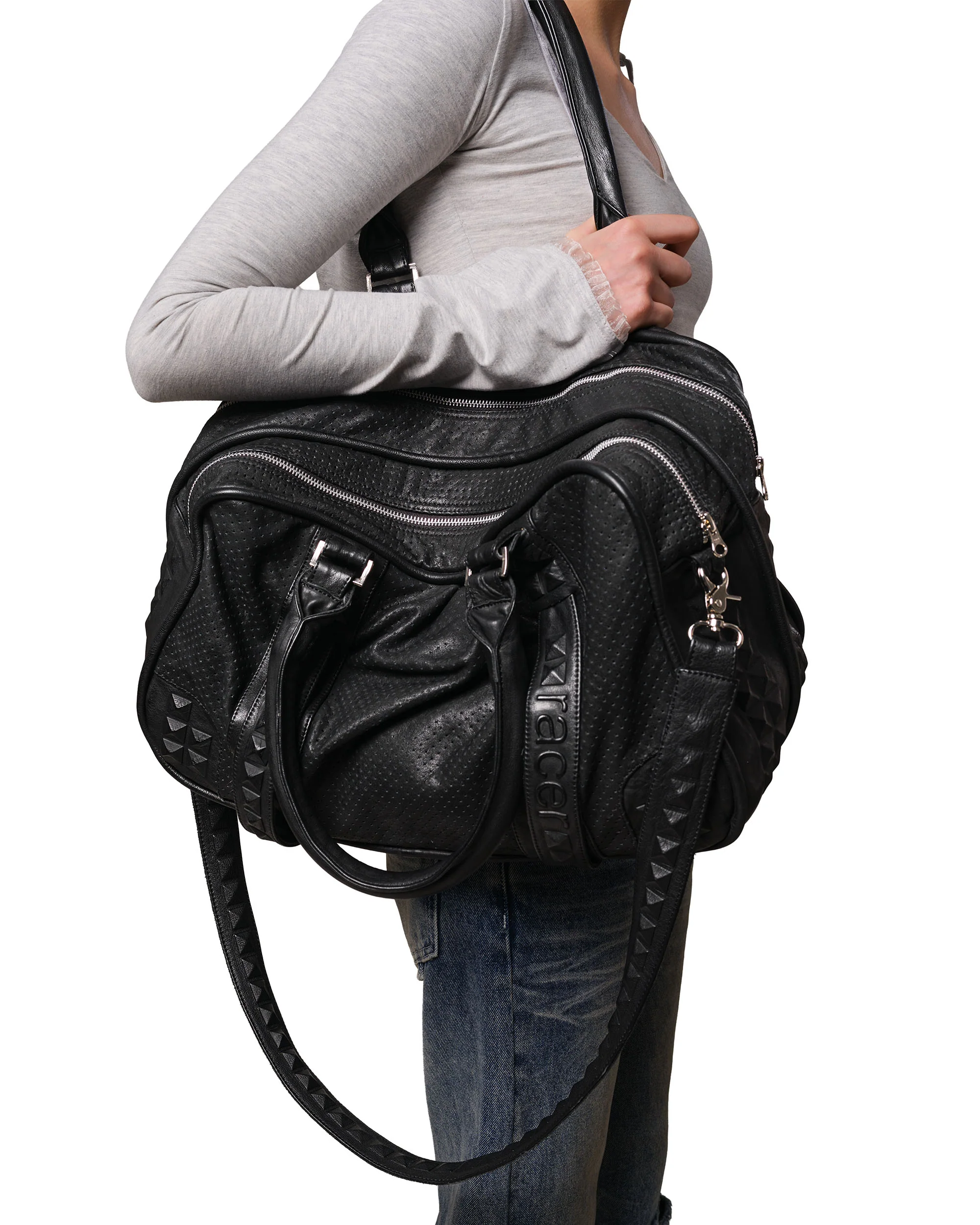 Embossed Leather Bag - Image 3