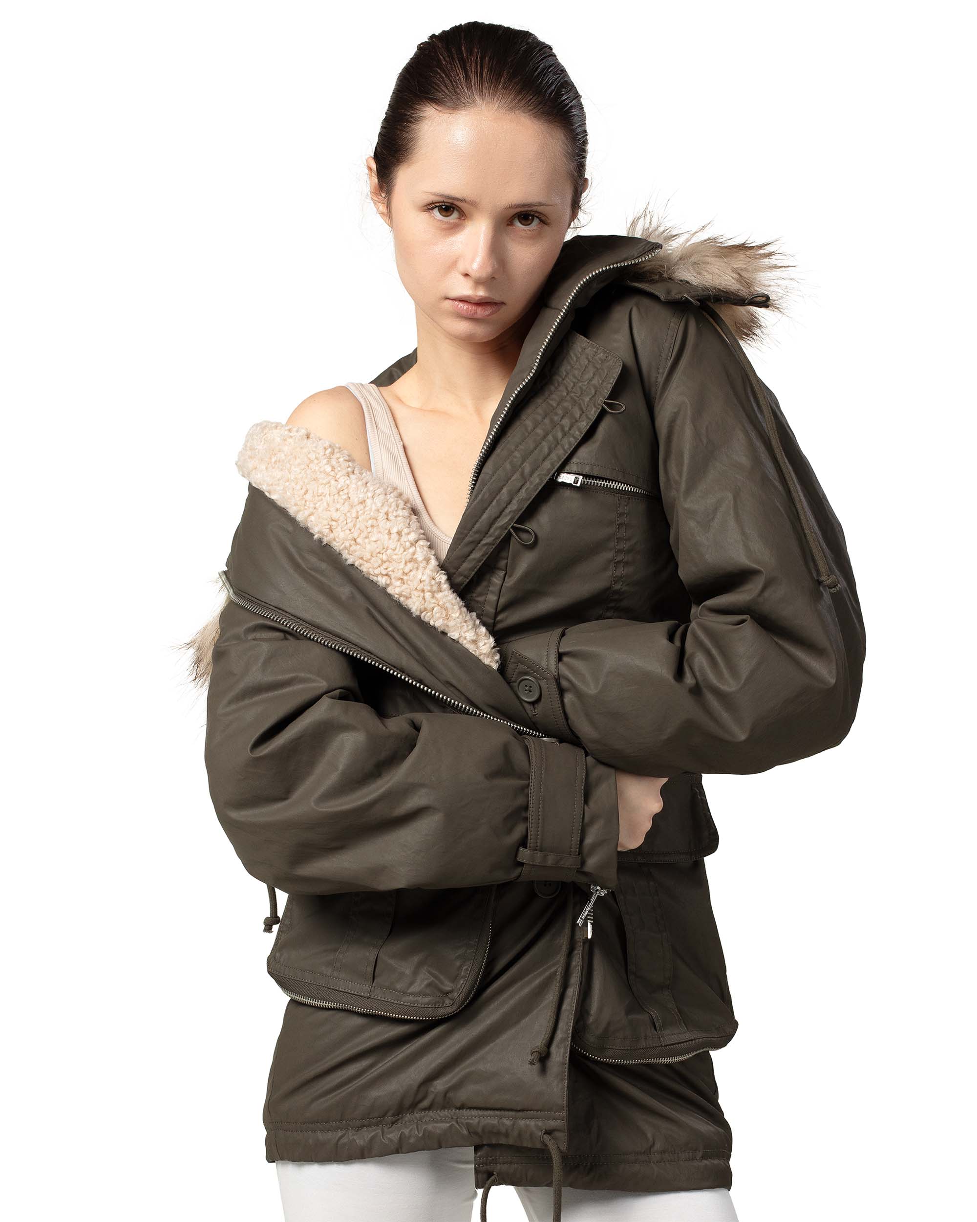 Waxed Parka Jacket - Image 11