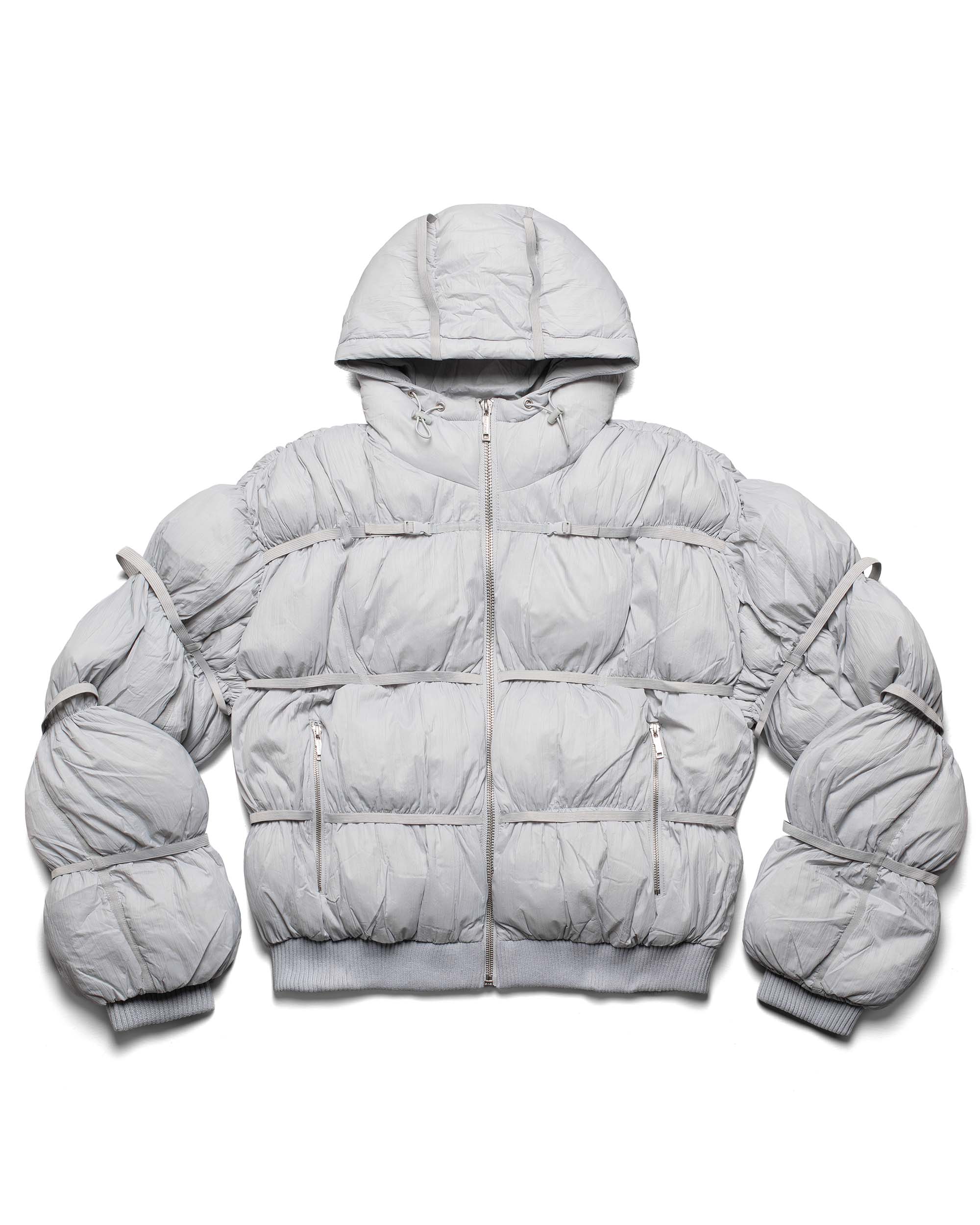 Grey Puffer Jacket X - Image 2