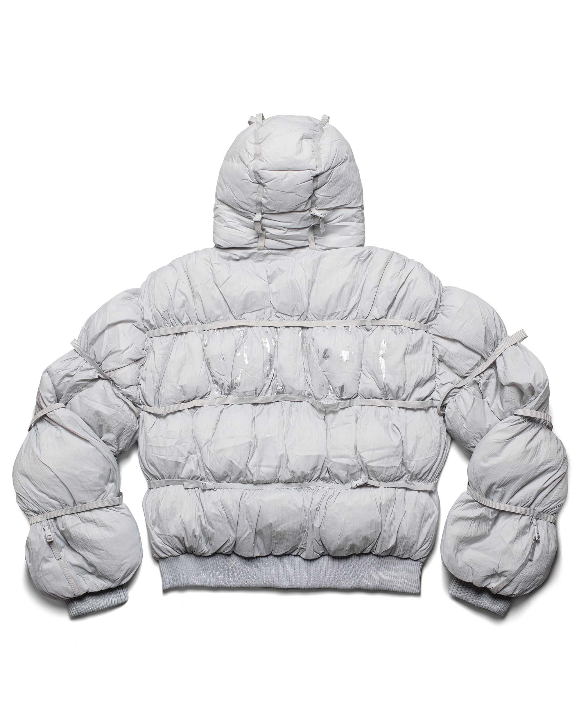 Grey Puffer Jacket X - Image 7