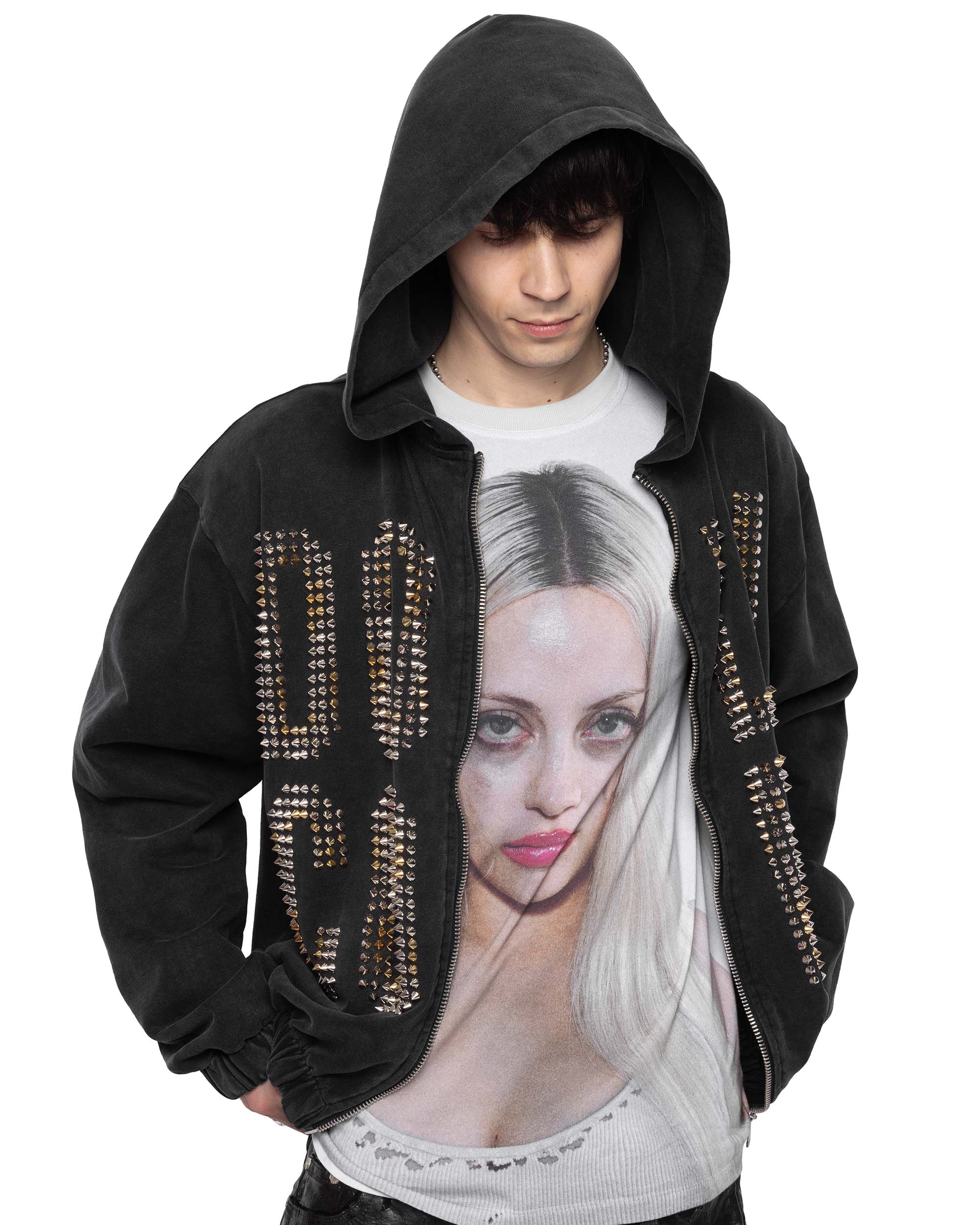 Doll Core Black Spike Hoodie - Image 7