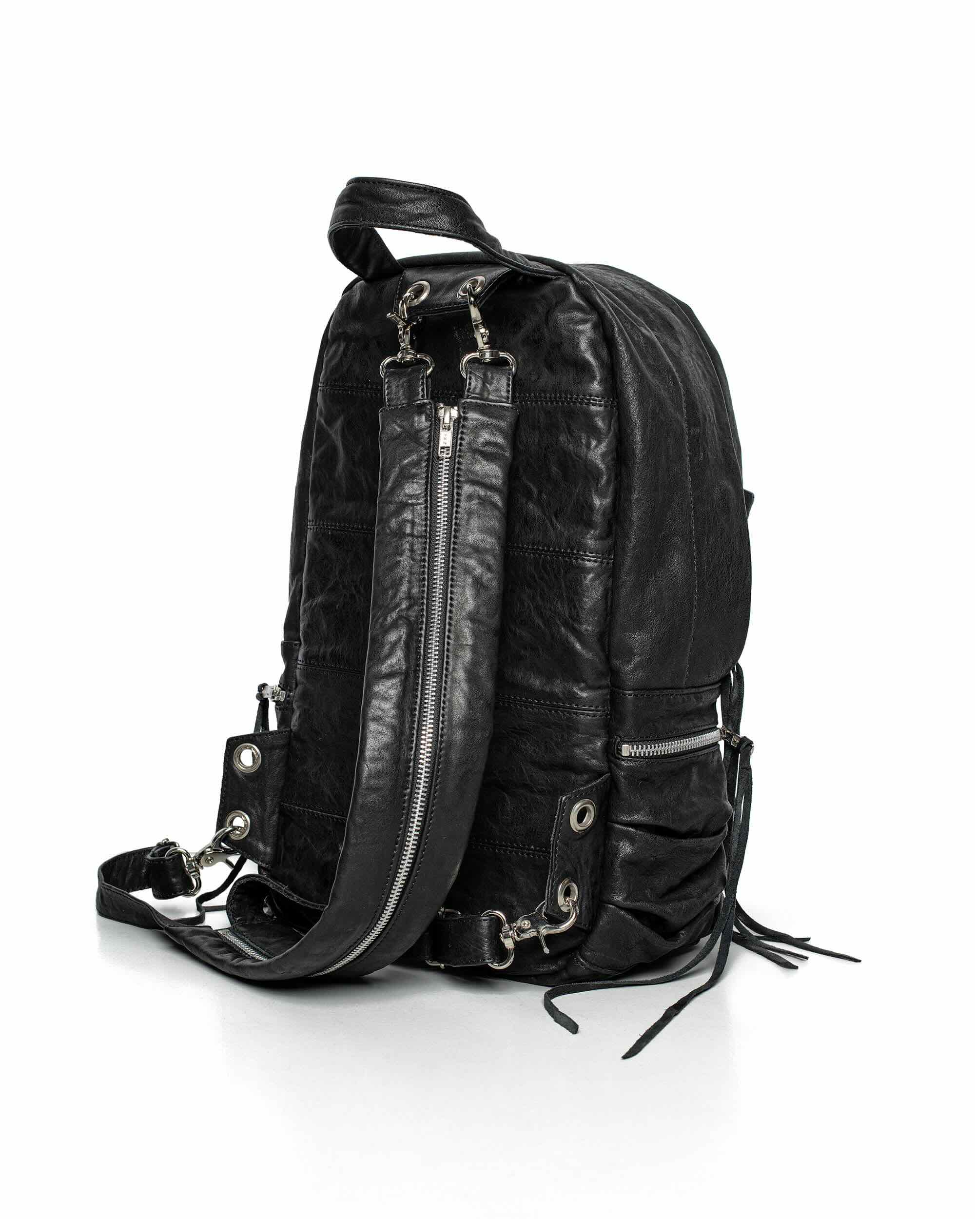 Split Strap Leather Backpack - Image 8