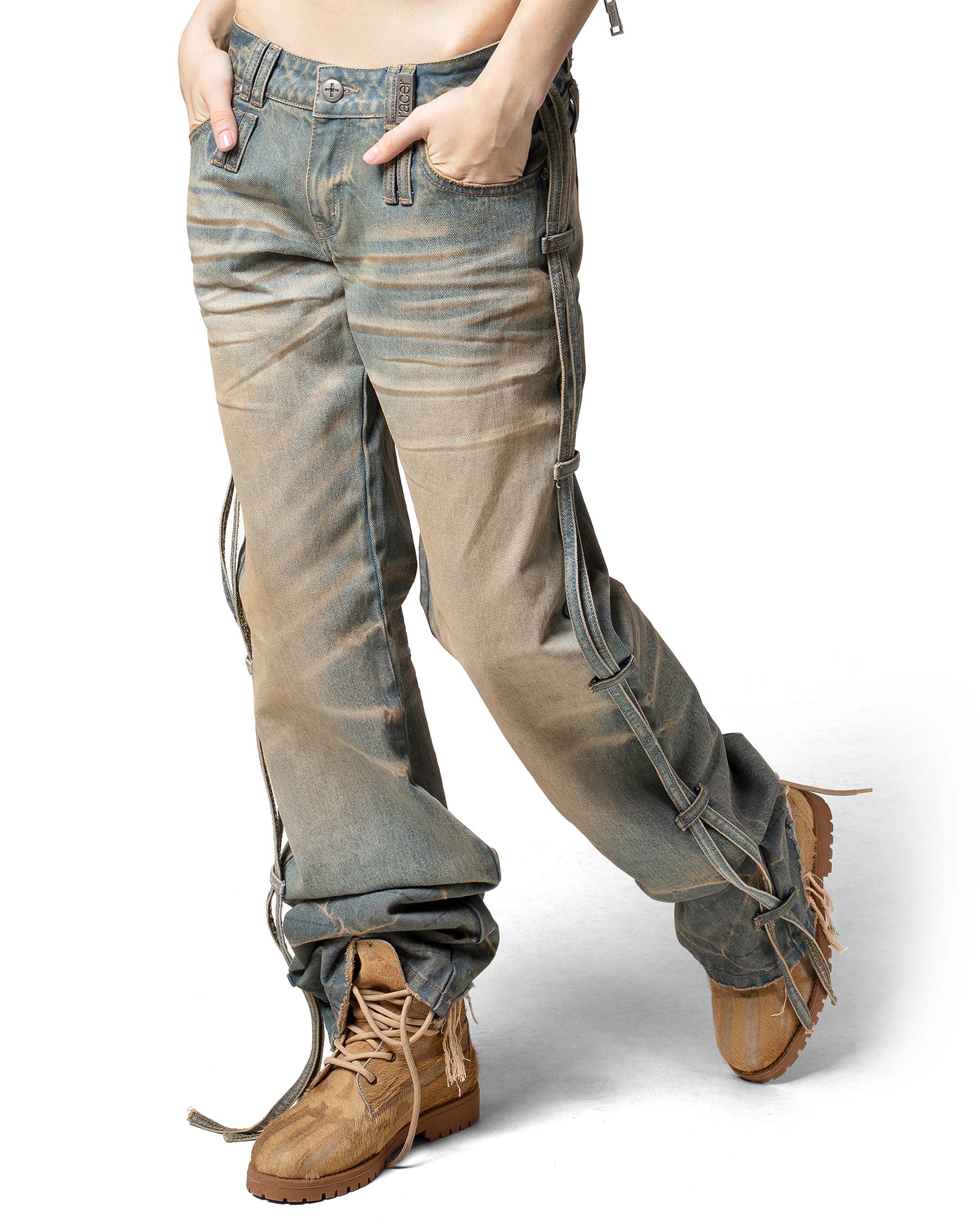 Light Blue Transformer Track Denim - Image 2