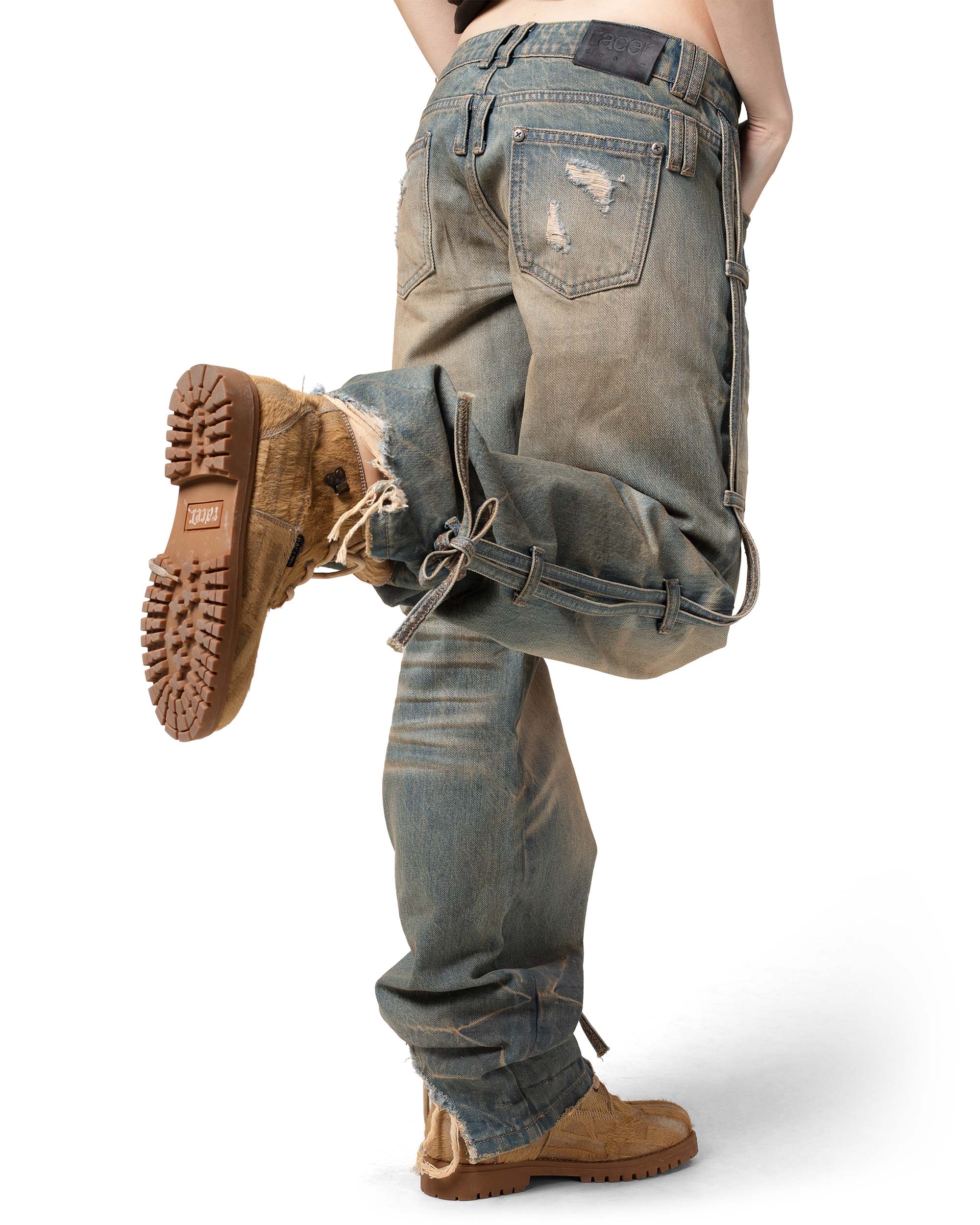 Light Blue Transformer Track Denim - Image 8