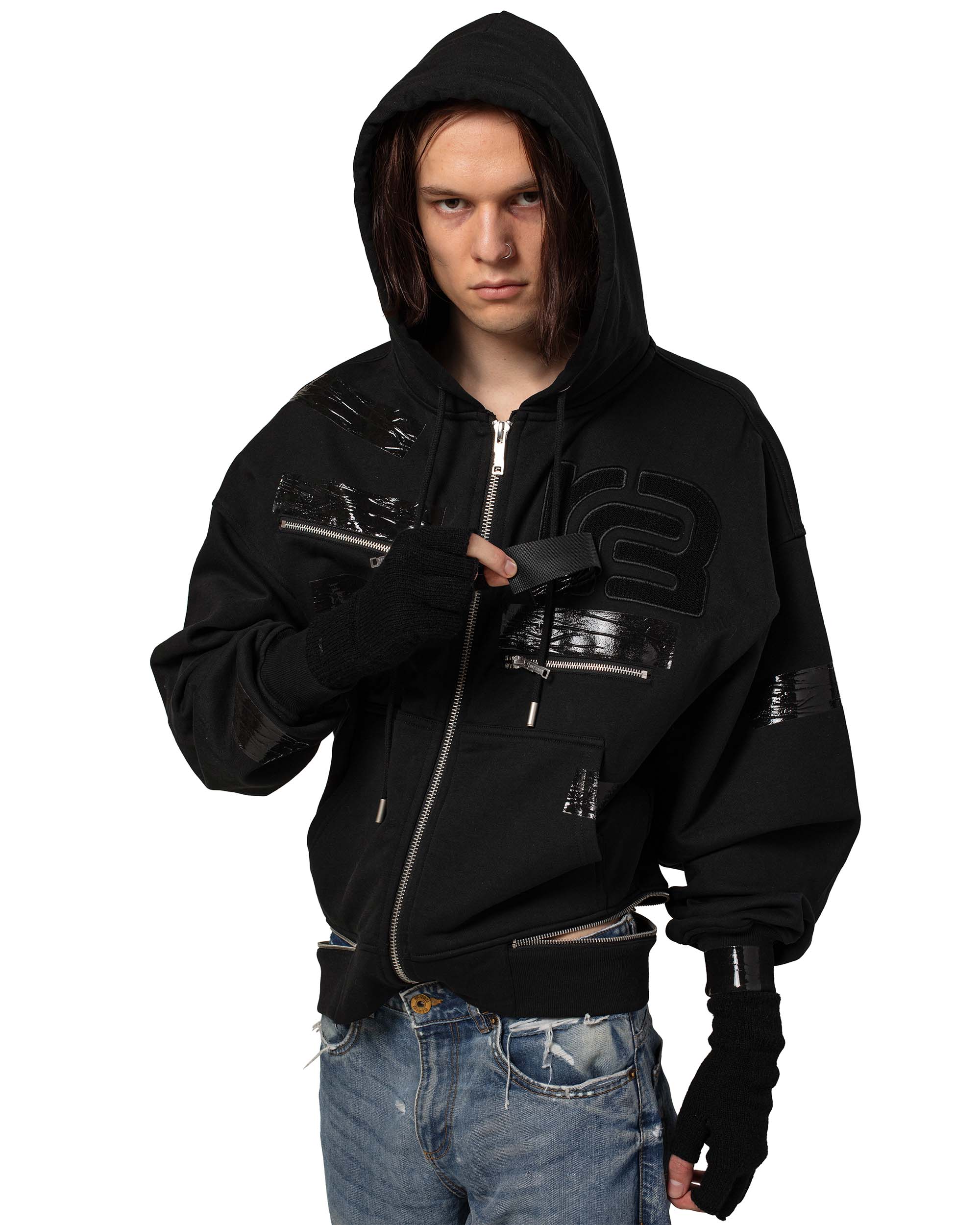 Racer x Barragán Tape Zipped Hoodie - Image 3