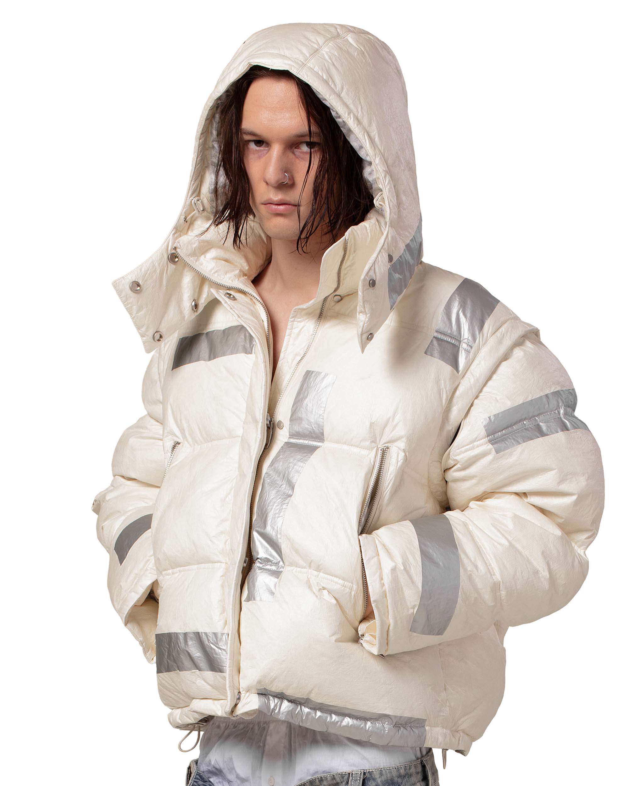 Racer x Barragán Taped Puffer Jacket - Image 4