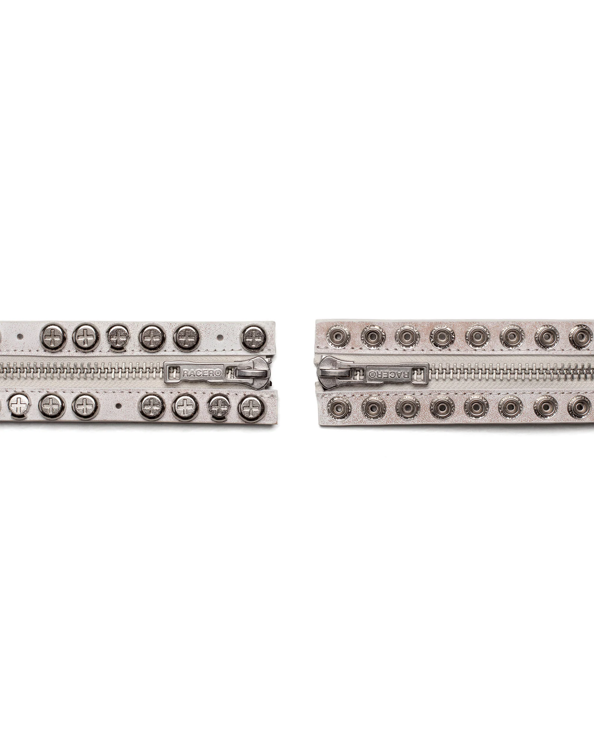 White Split Button Belt - Image 7
