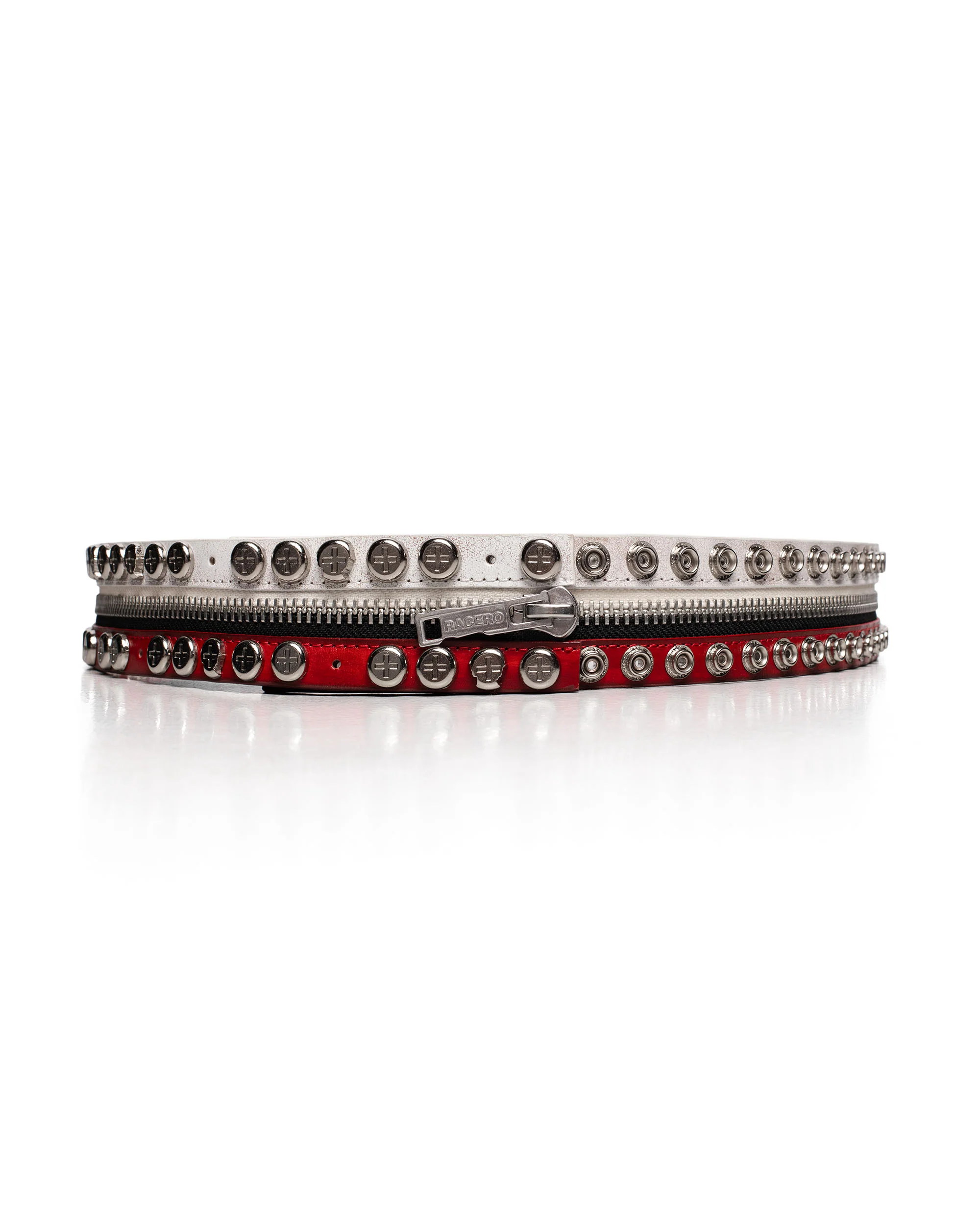 White Split Button Belt - Image 9