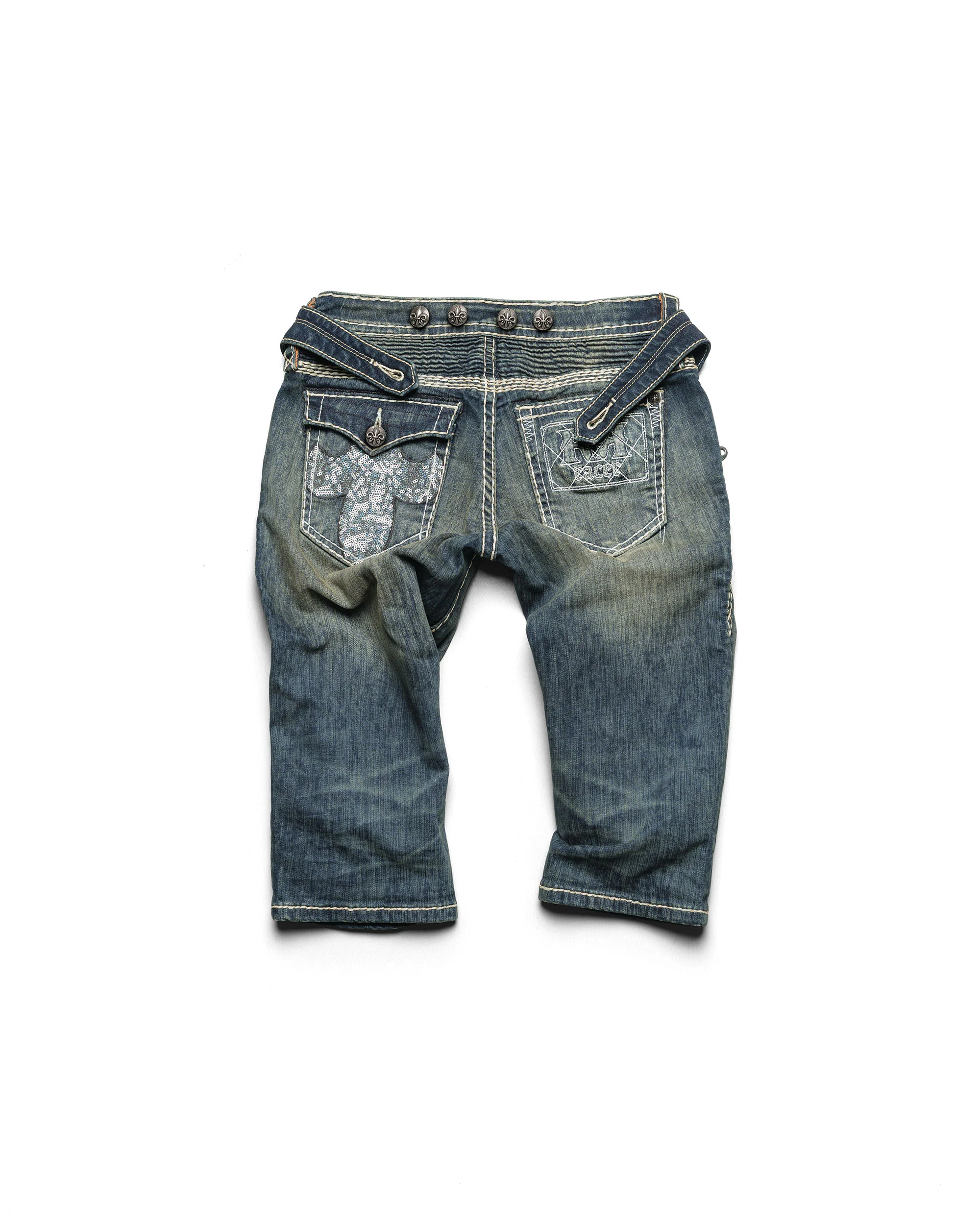 Rock Revival White Stitch Capri - Image 10