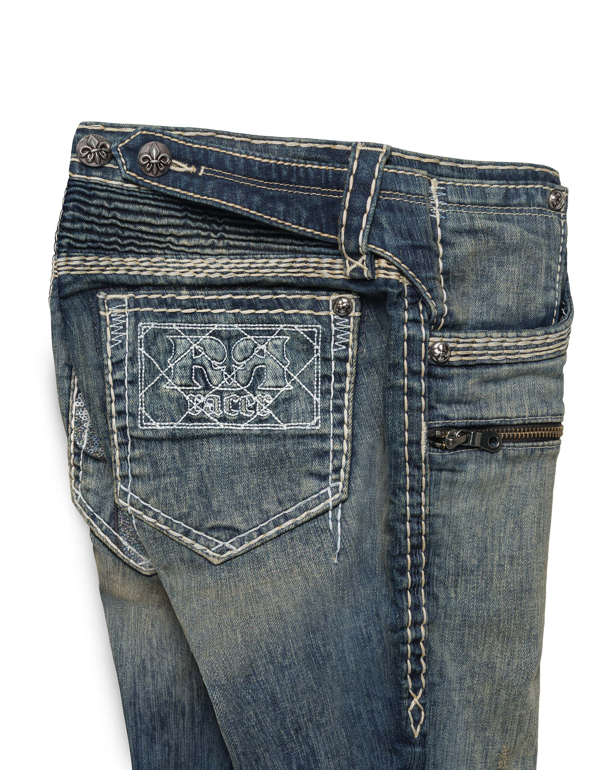 Rock Revival White Stitch Capri - Image 4
