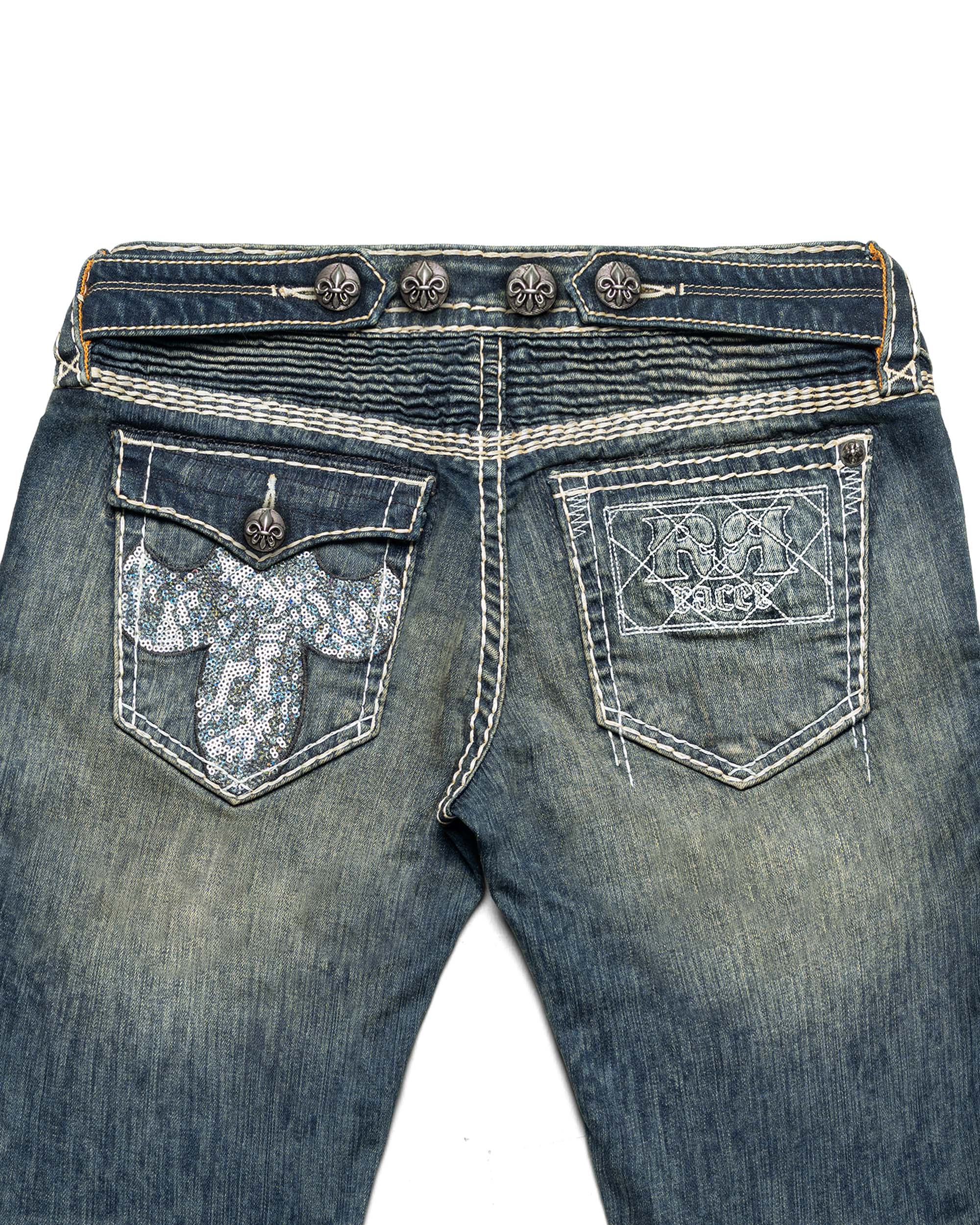 Rock Revival White Stitch Capri - Image 6