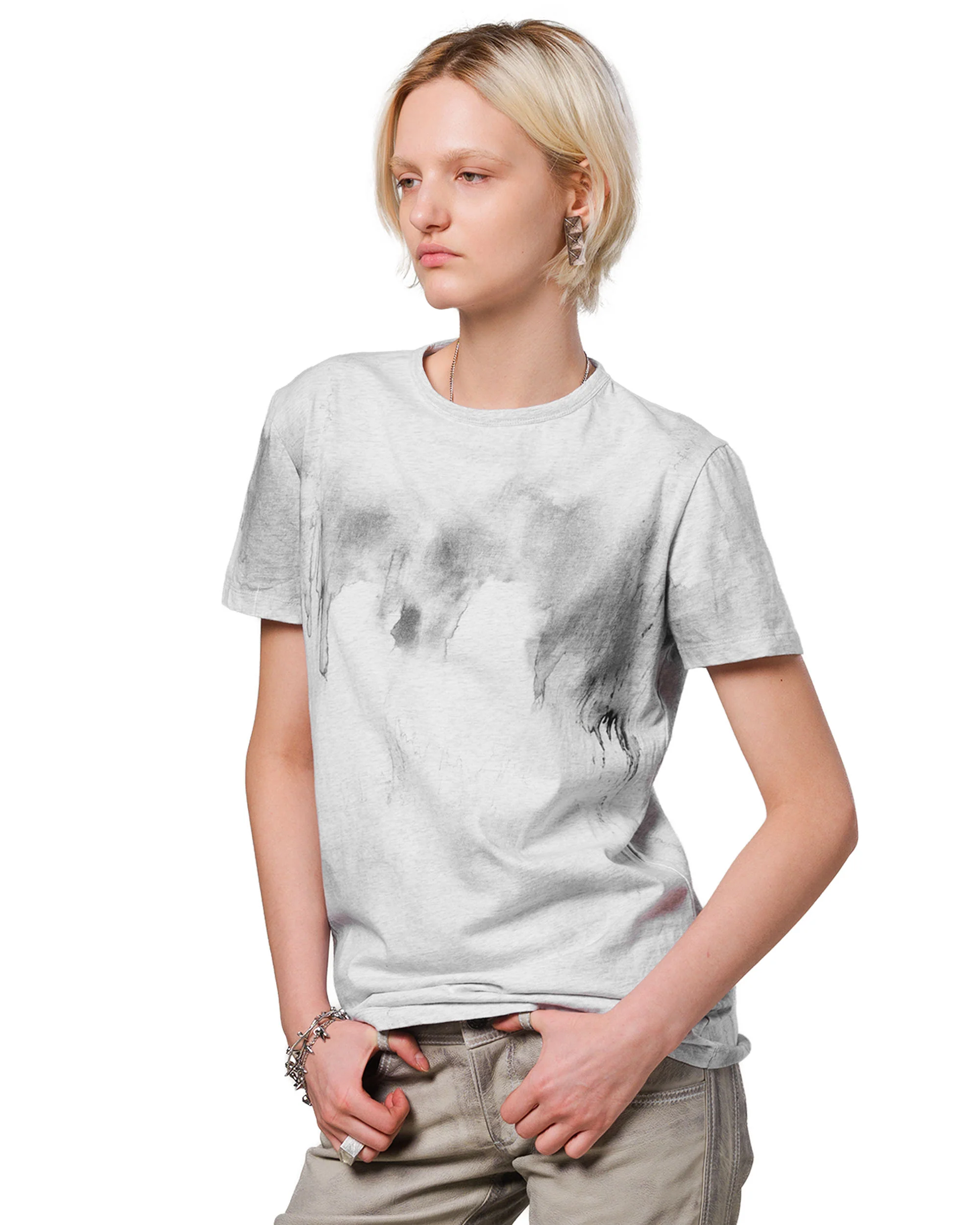 Slim Oil Print T-Shirt - Image 3