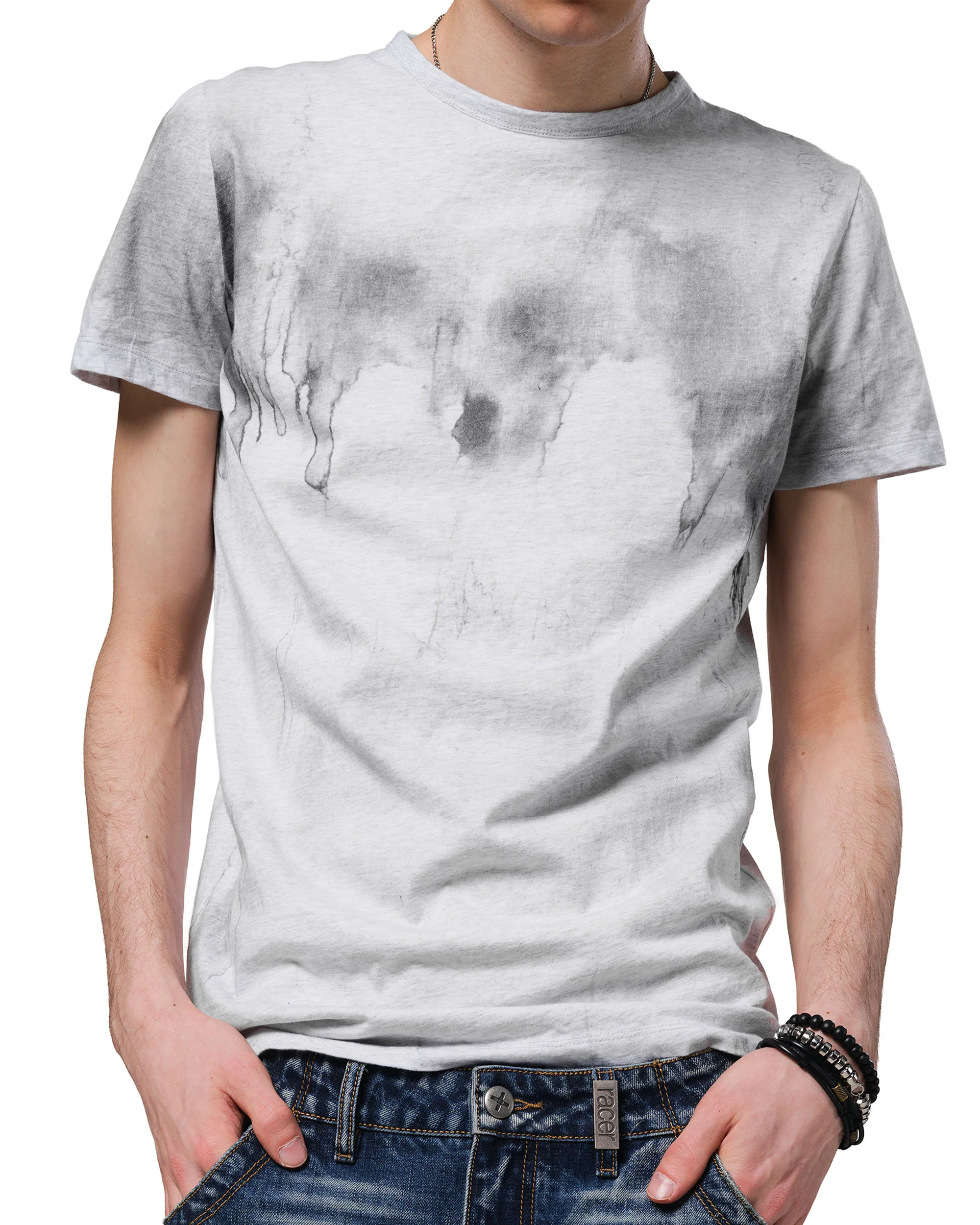 Slim Oil Print T-Shirt - Image 5