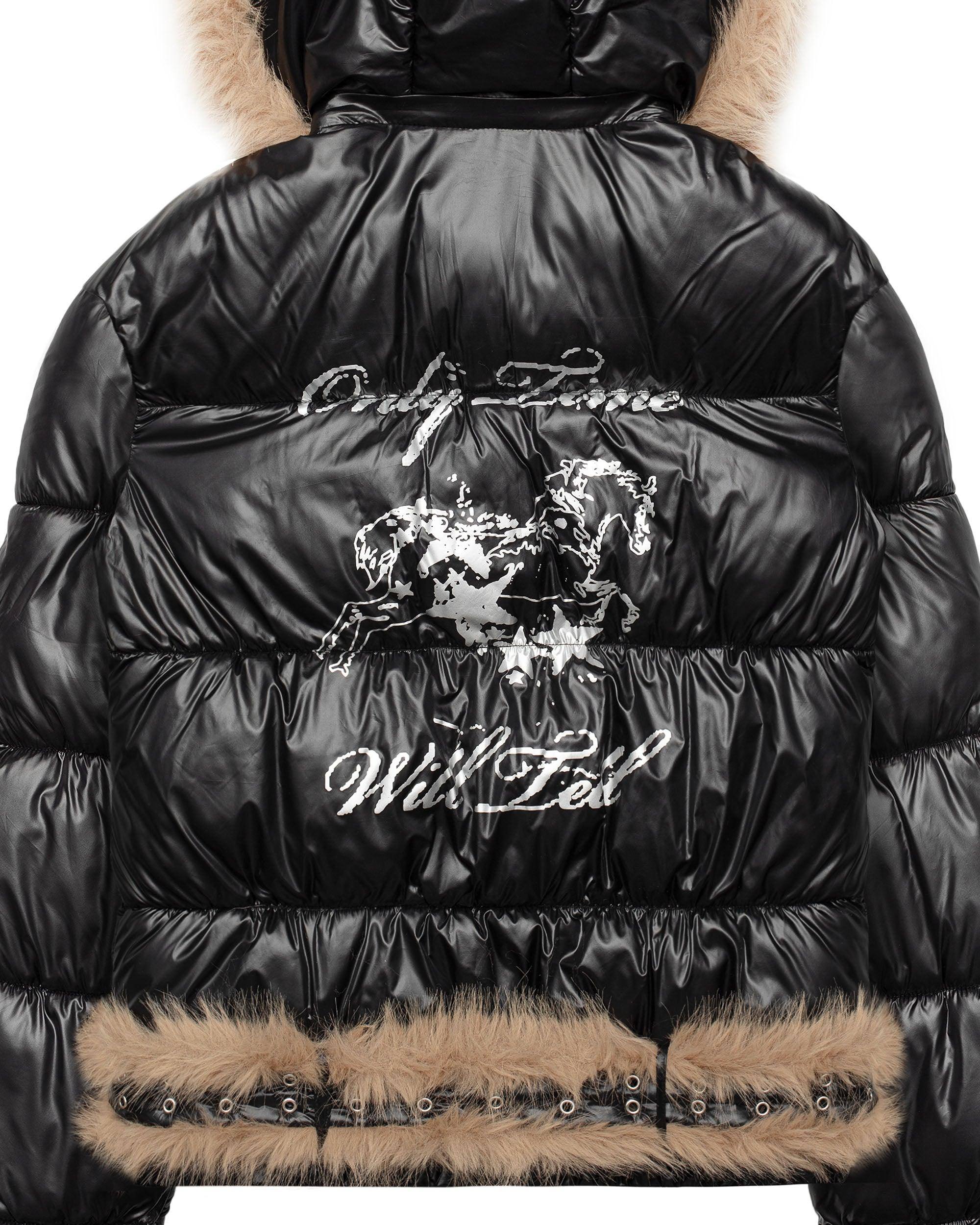 Slim Furry Puffer Jacket - Image 10