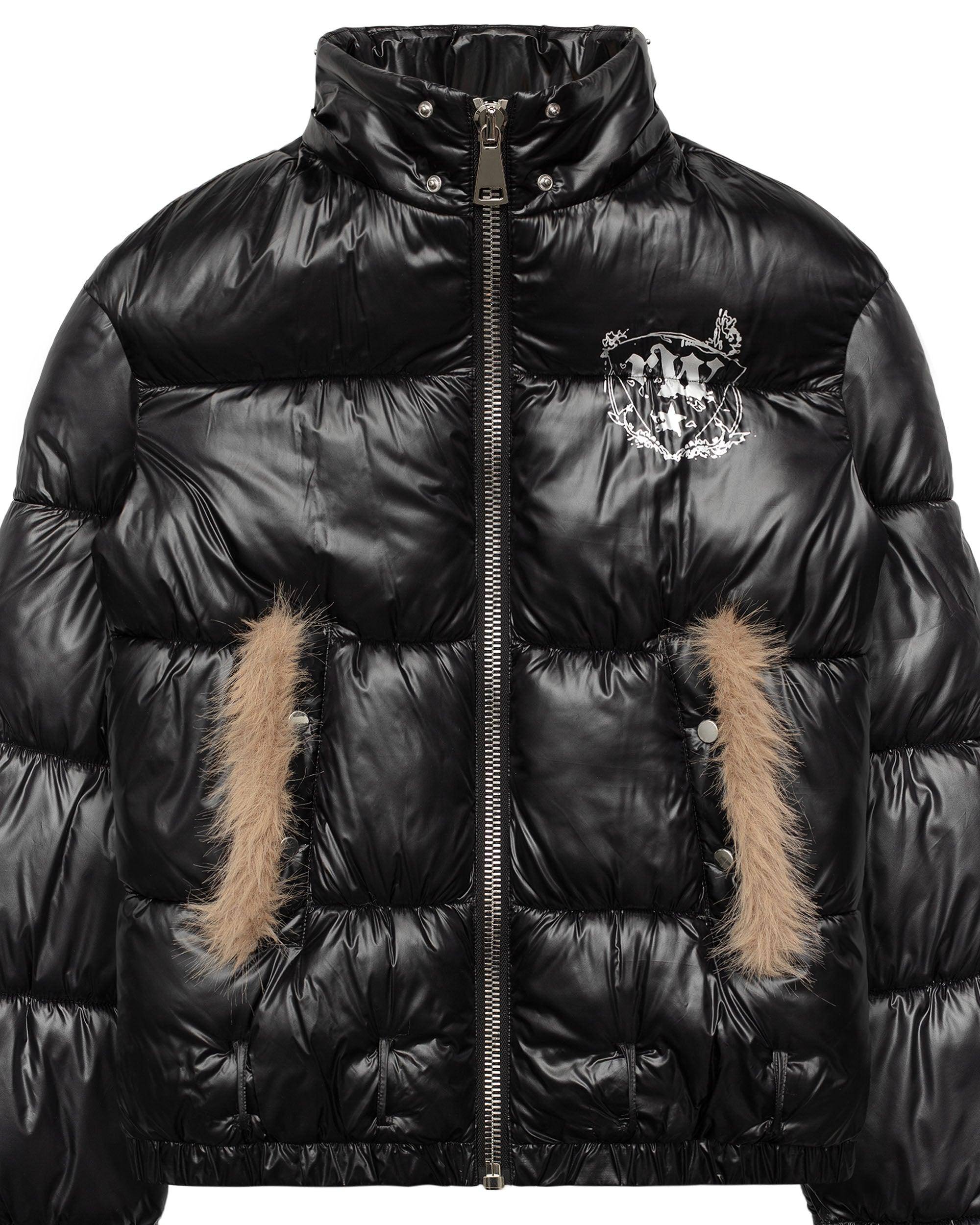 Slim Furry Puffer Jacket - Image 11