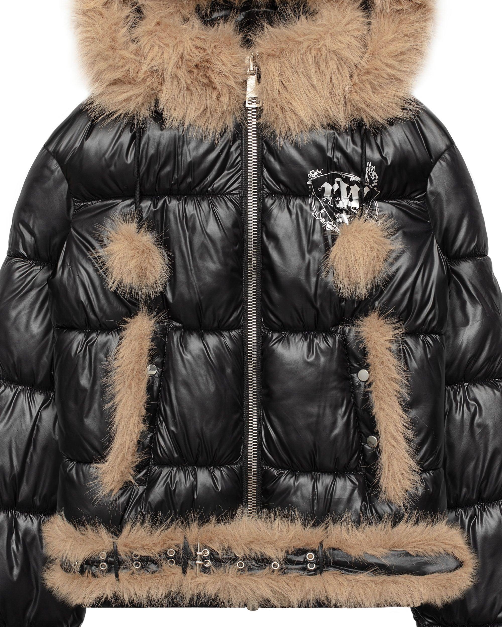 Slim Furry Puffer Jacket - Image 5