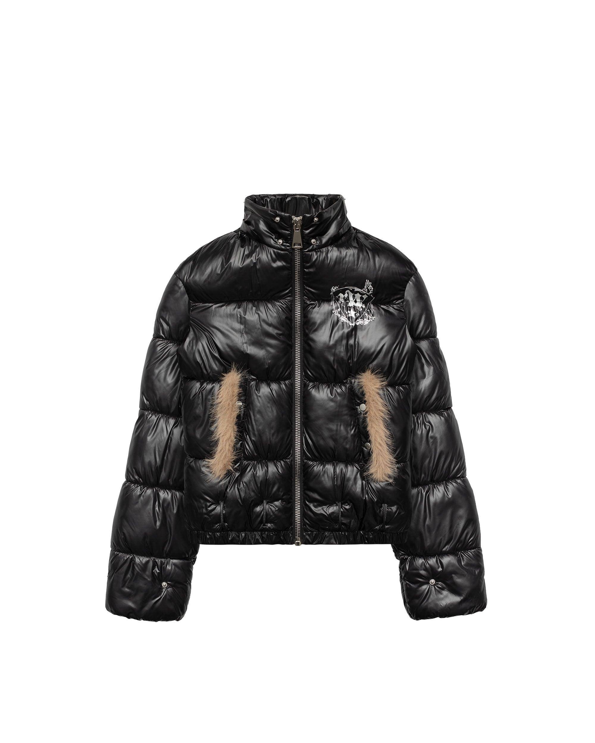 Slim Furry Puffer Jacket - Image 6