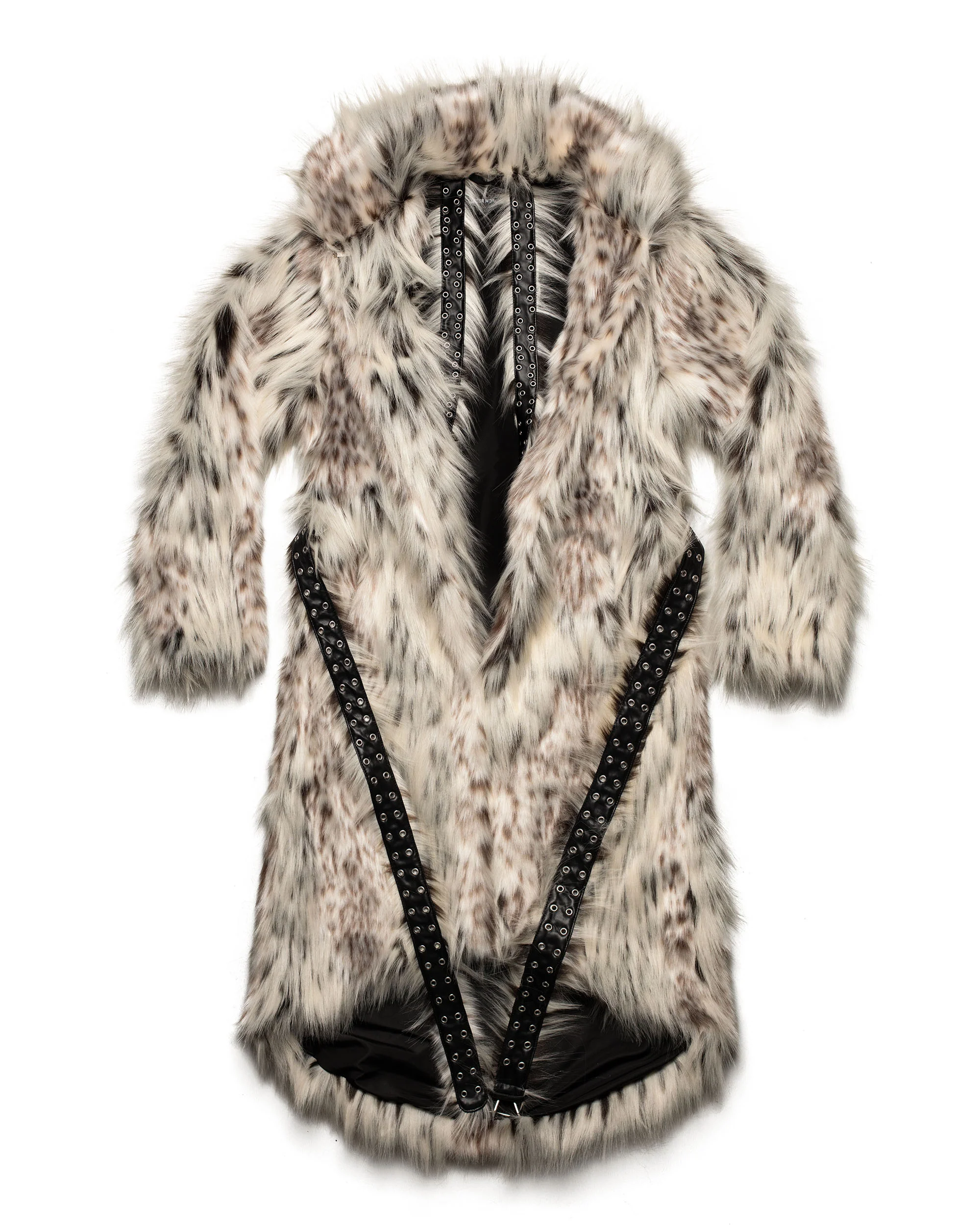Long Snow Lynx Fur Coat