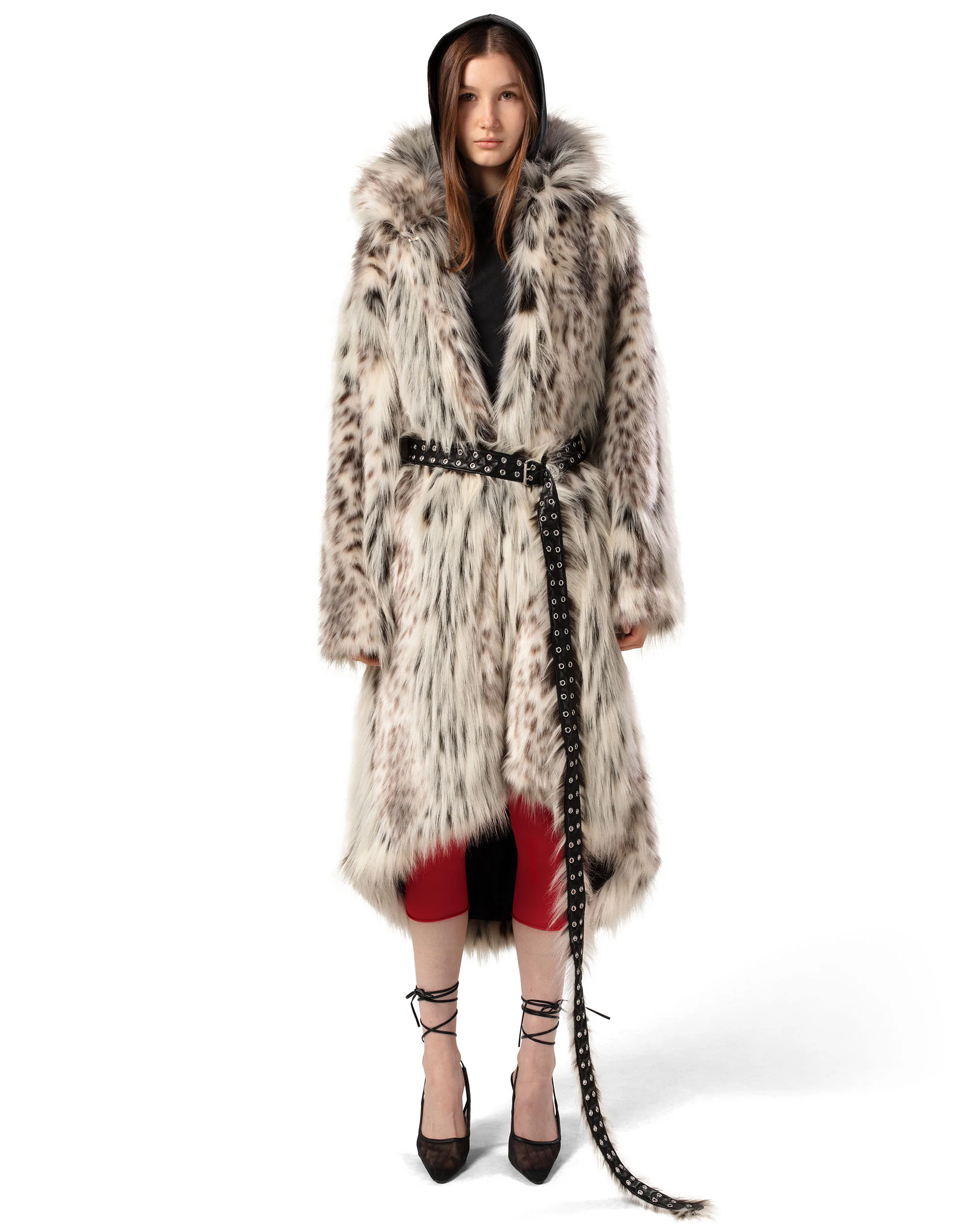 Long Snow Lynx Fur Coat - Image 2