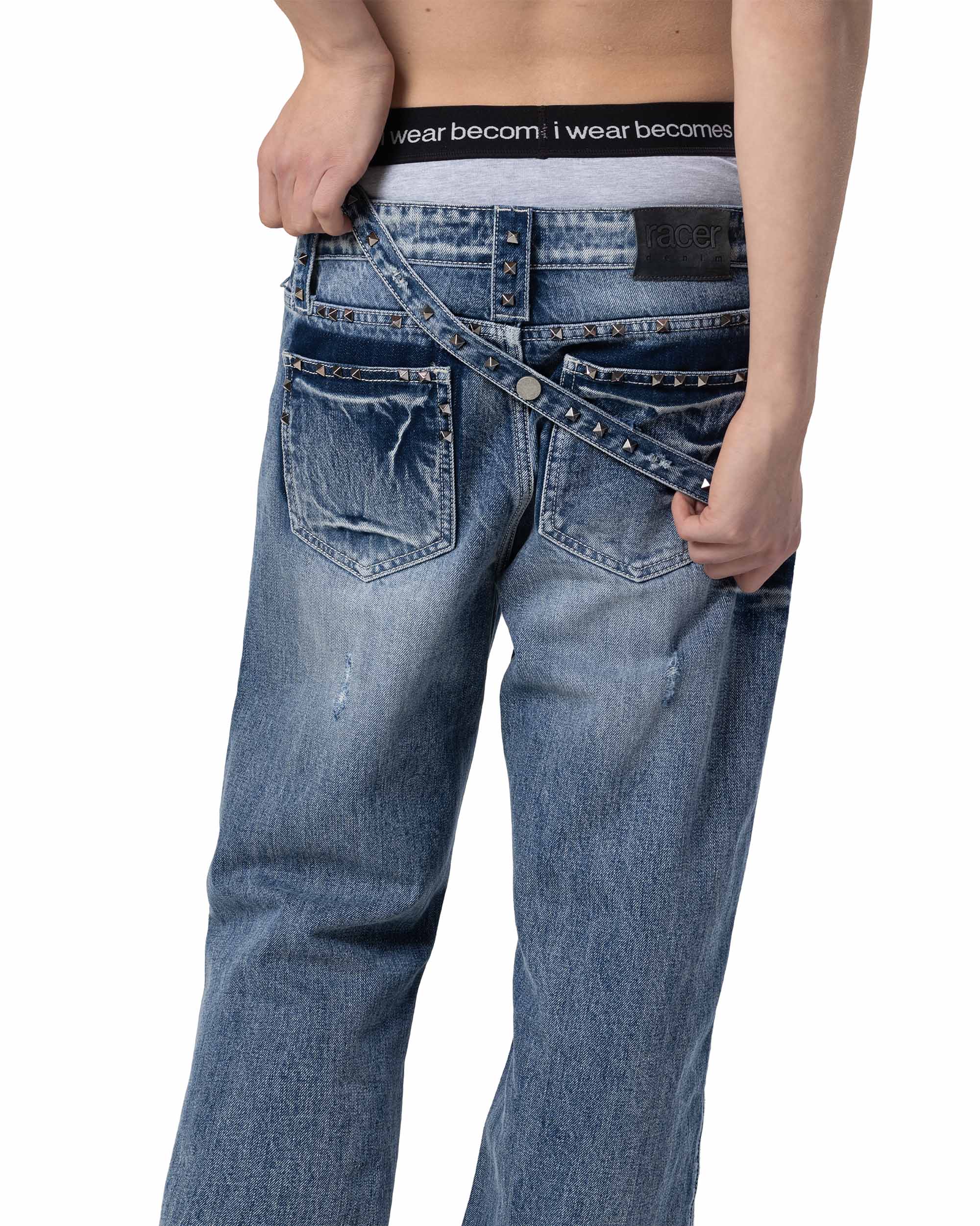 Bleached Studded Denim - Image 10