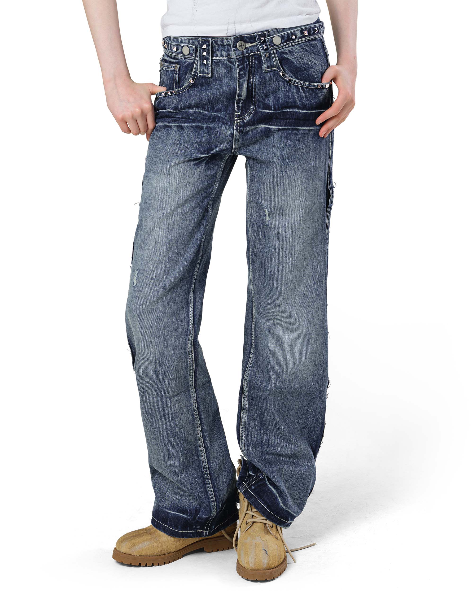 Bleached Studded Denim - Image 2