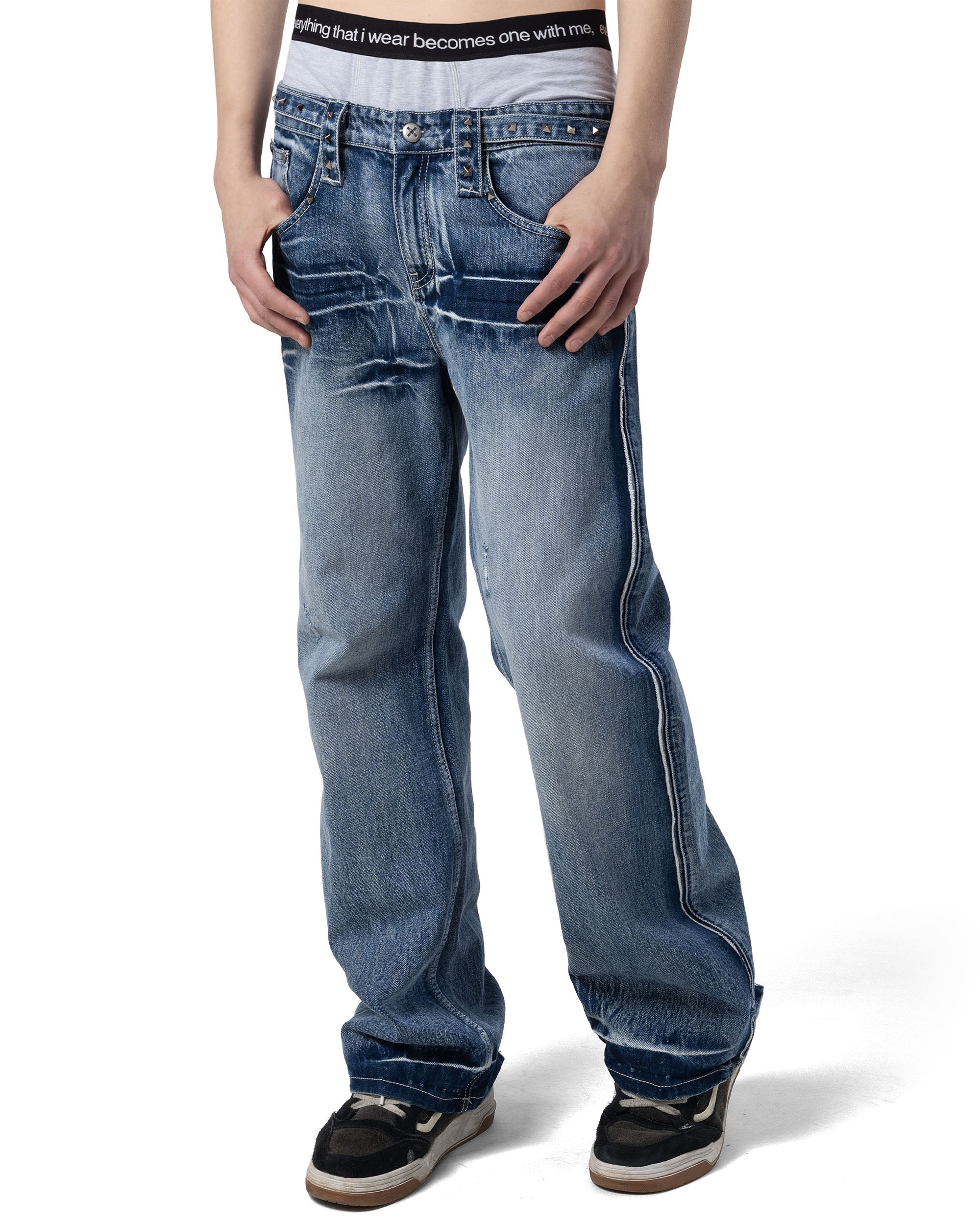 Bleached Studded Denim - Image 3