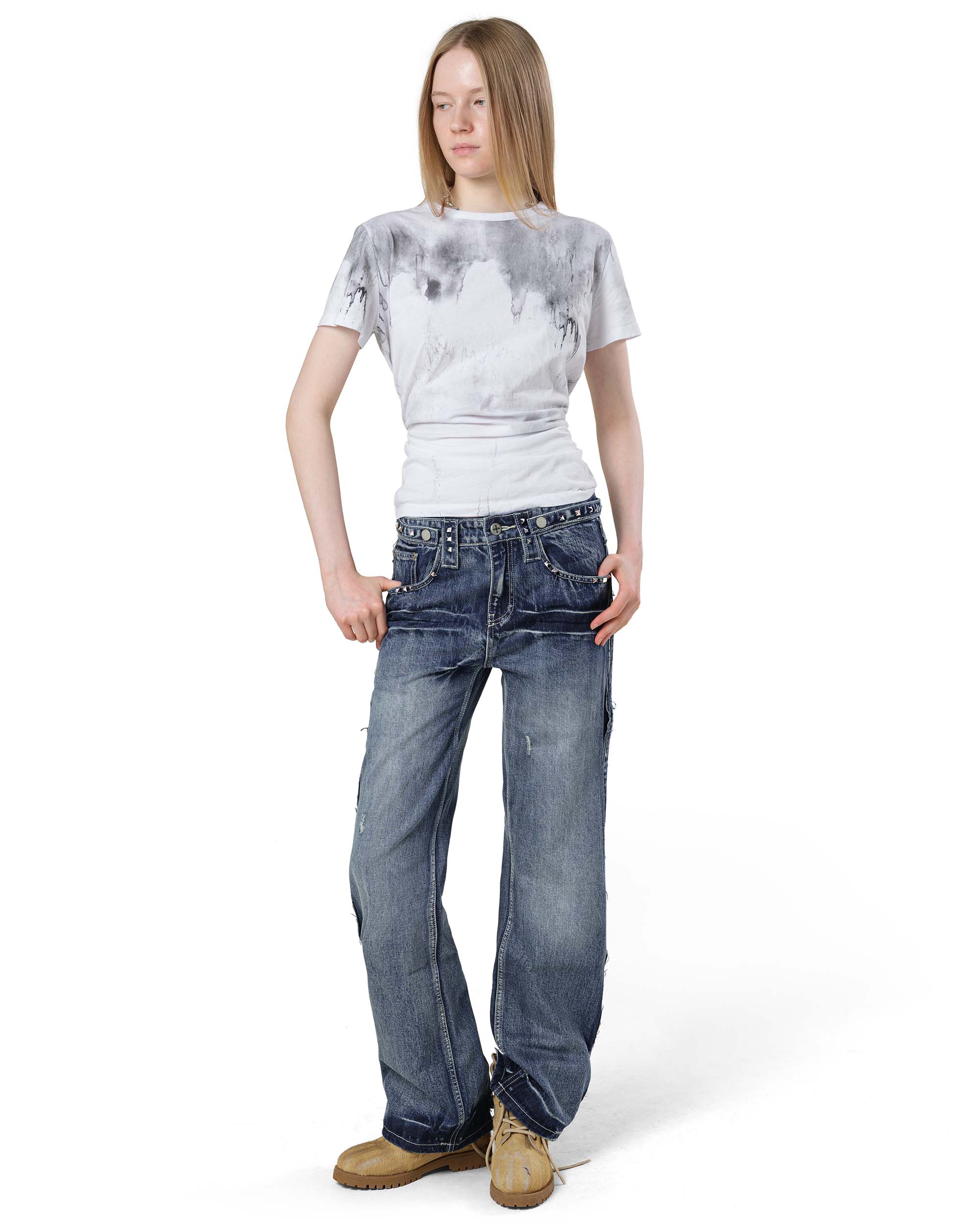 Bleached Studded Denim - Image 6