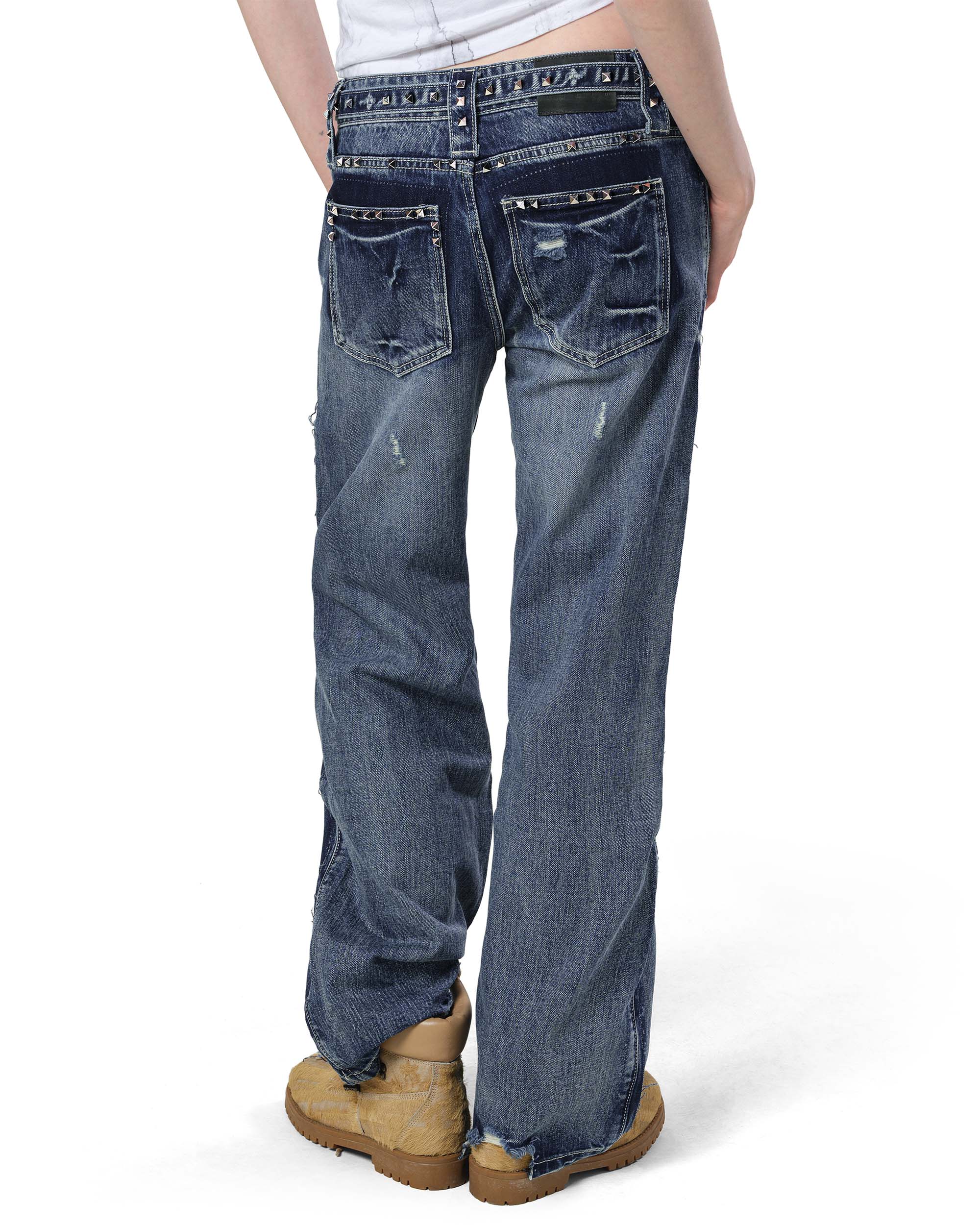 Bleached Studded Denim - Image 8