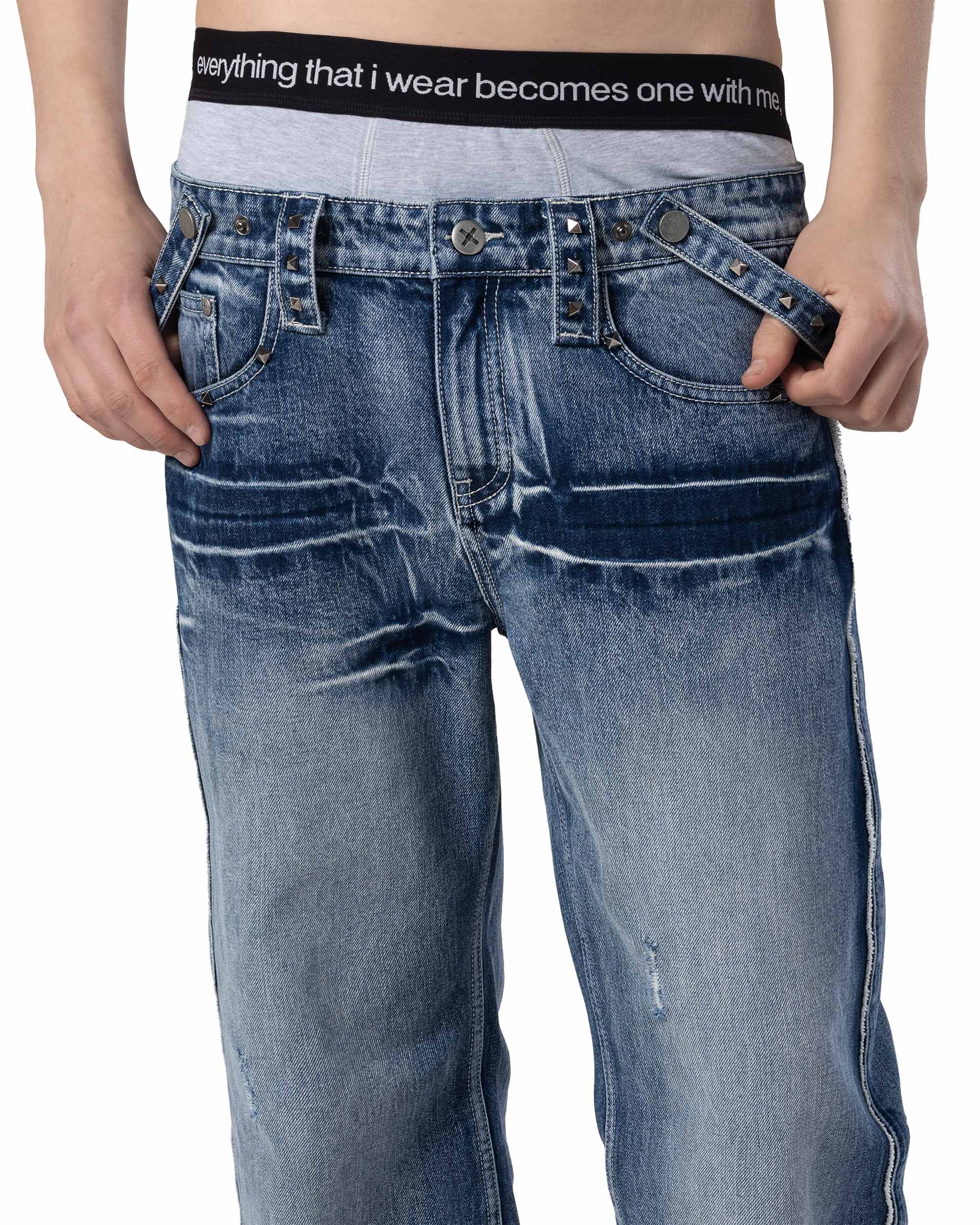 Bleached Studded Denim - Image 9