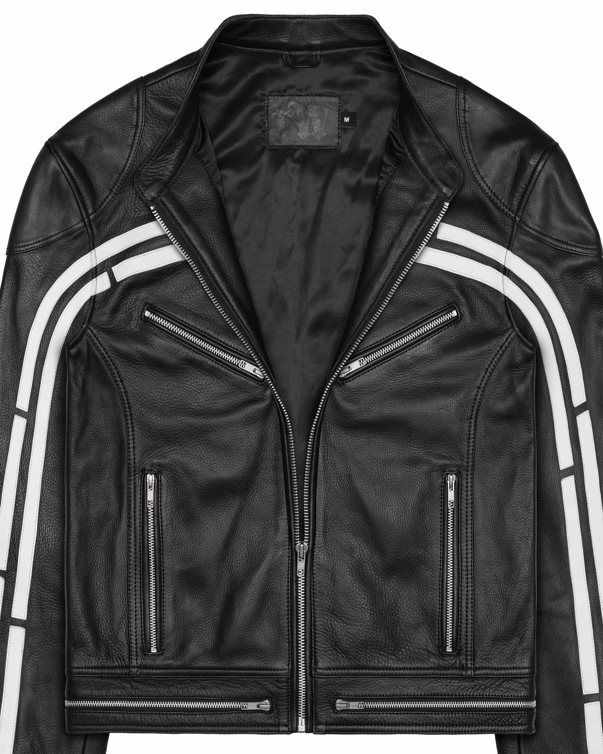 Track Leather Jacket - Image 7