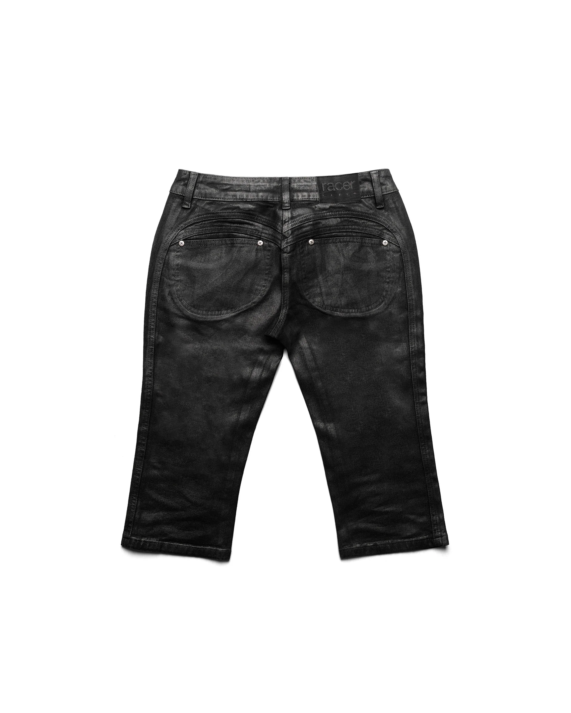 Waxed Denim Curve Capri - Image 4