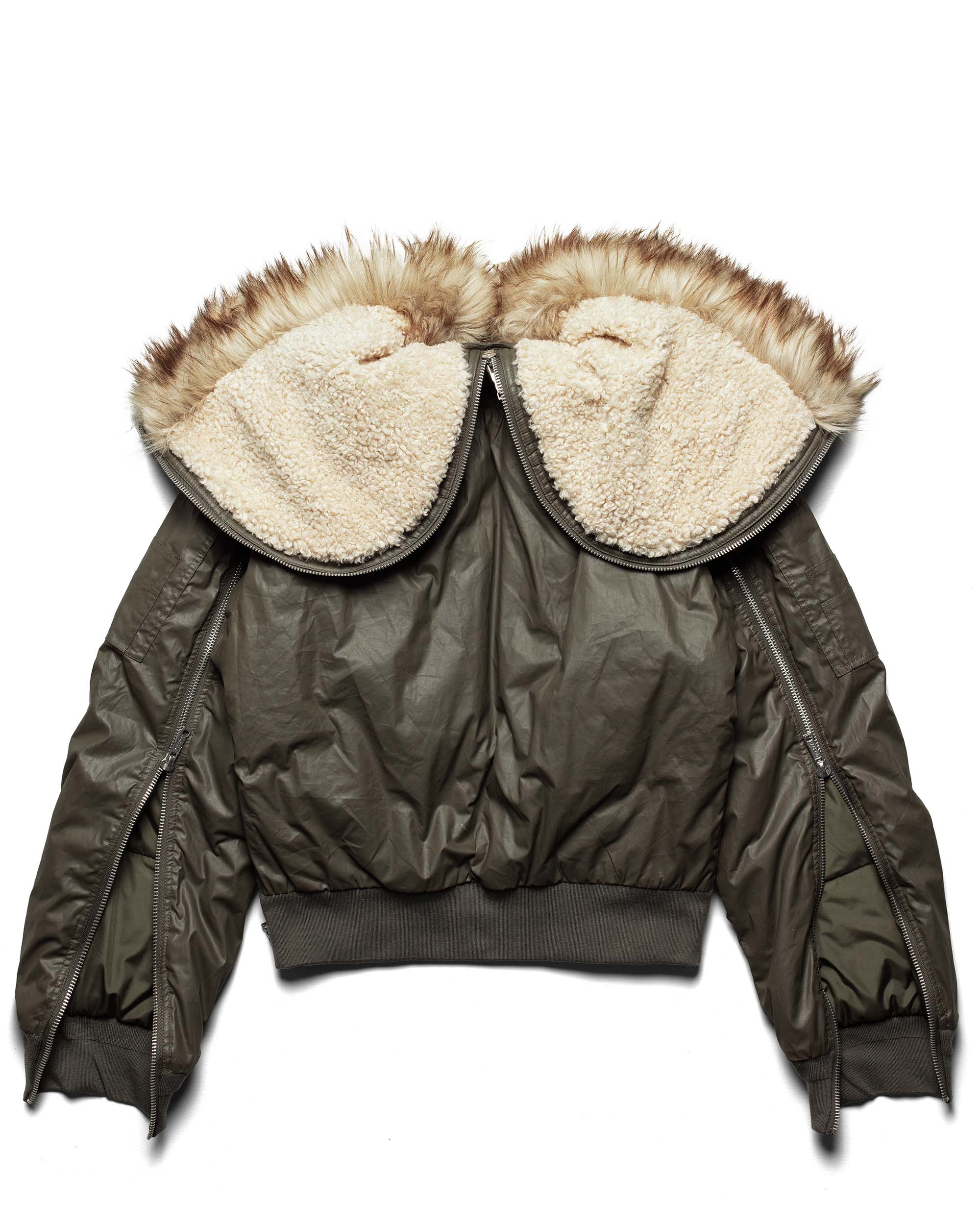 Green Waxed Aviator Bomber - Image 3